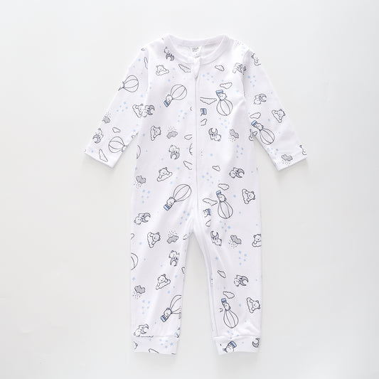 Baby Boys Sleepy Bear Long Romper Ollies Place