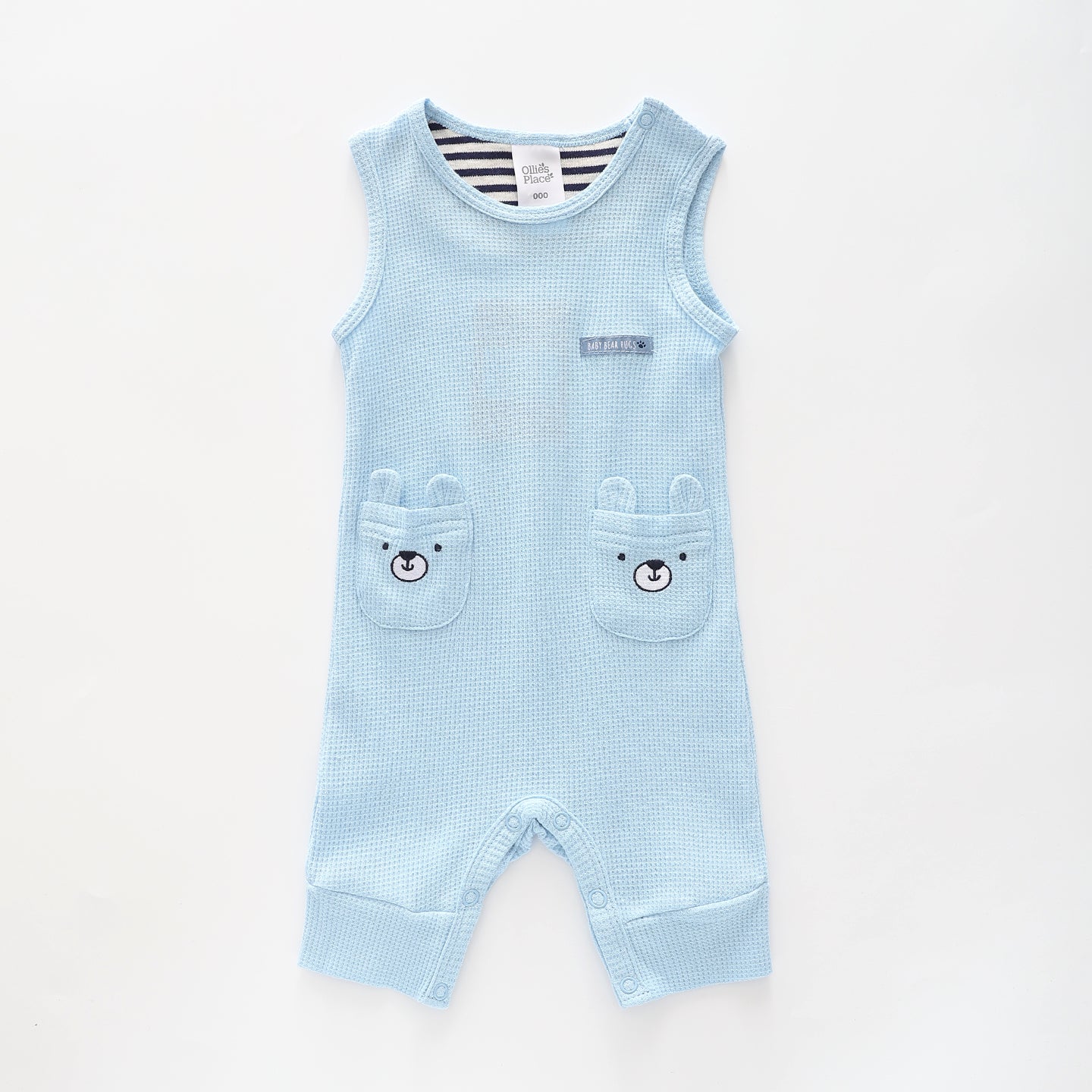 Baby Boys Bear Hugs Textured Romper Ollies Place