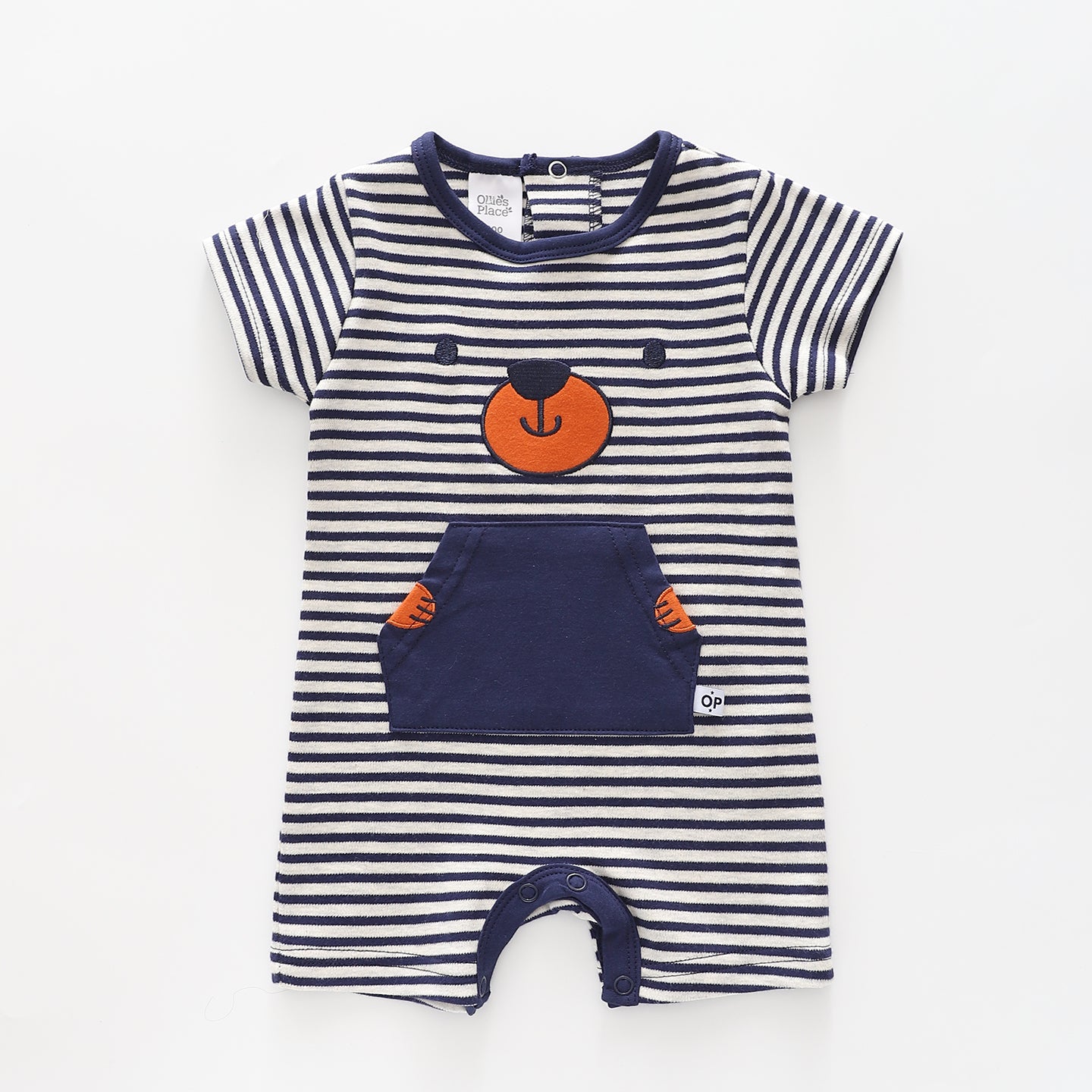 Baby Boys Bear Hugs Striped Romper Ollies Place