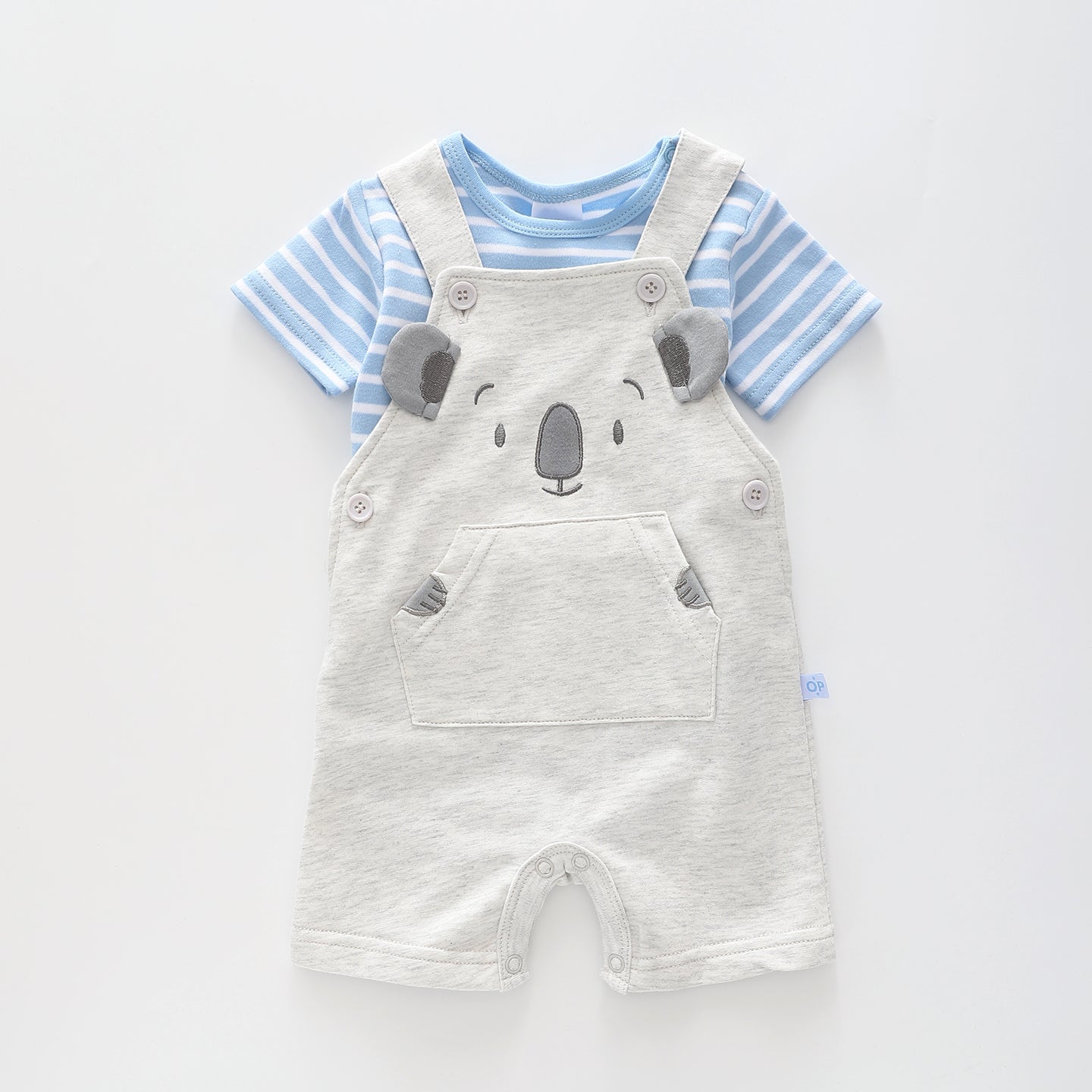 Baby Boys Cute Koala Overalls 2 Piece Set Ollies Place