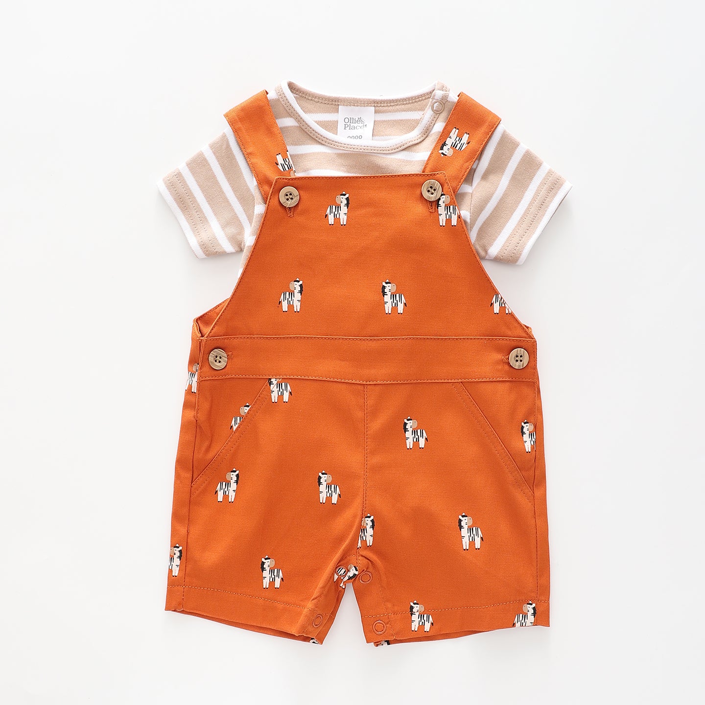 Baby Boys Just Hanging Overalls 2 Piece Set Ollies Place