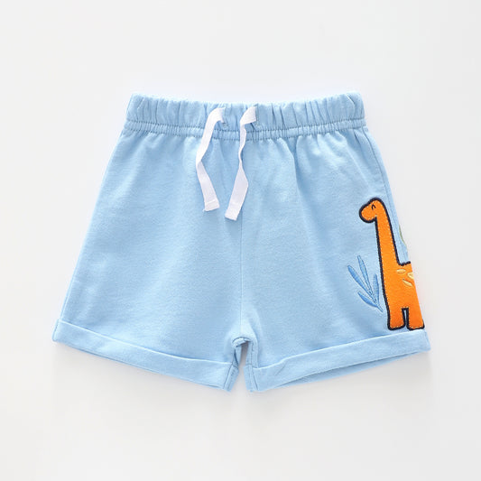 Baby Boys Blue Dino Shorts Ollies Place