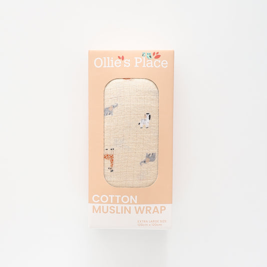 100% Cotton Hanging Around Muslin Wrap Ollies Place