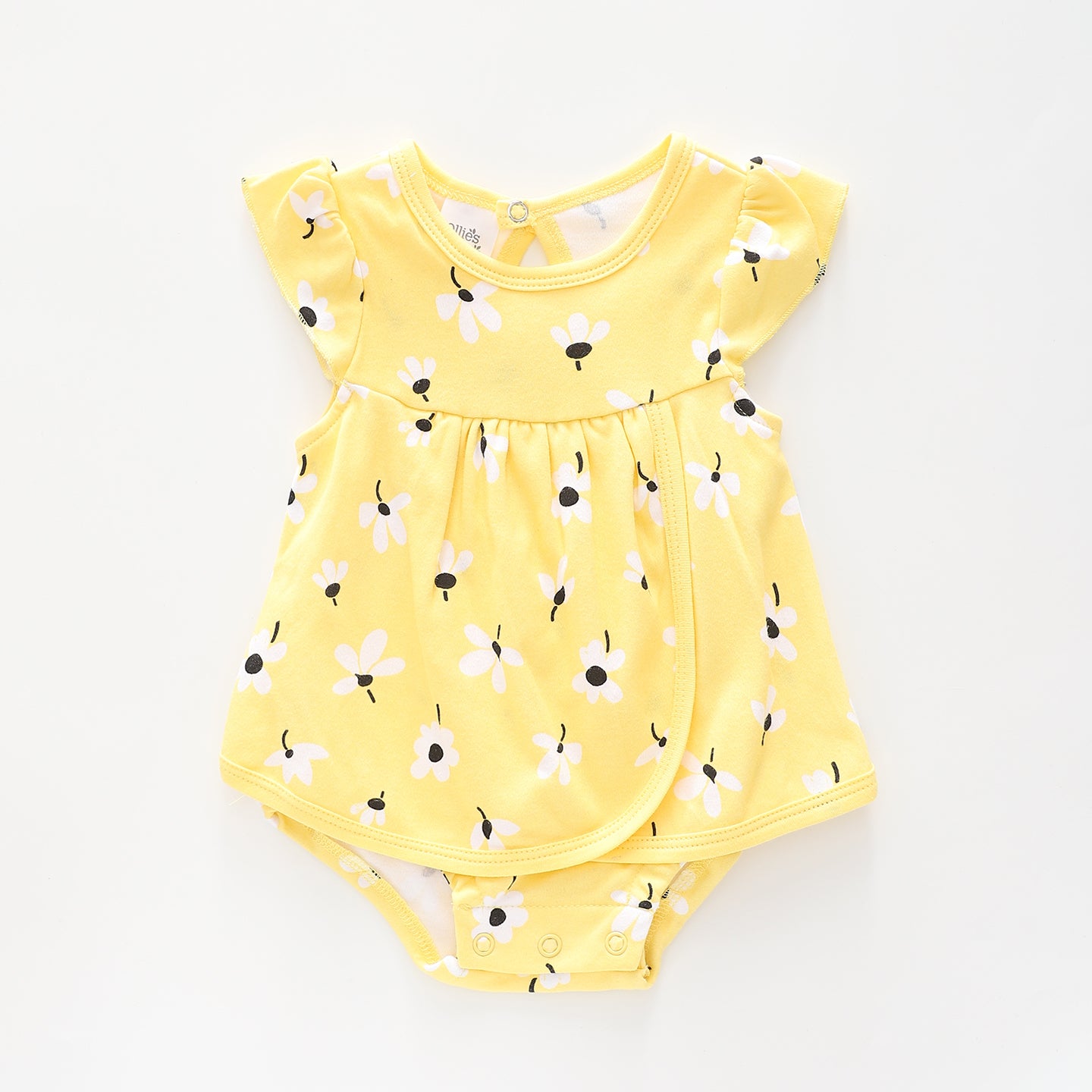 Baby Girls Sunshine Yellow, Romper Dress Ollies Place