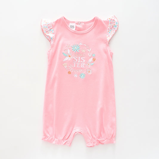 Baby Girls Little Sister Romper Ollies Place