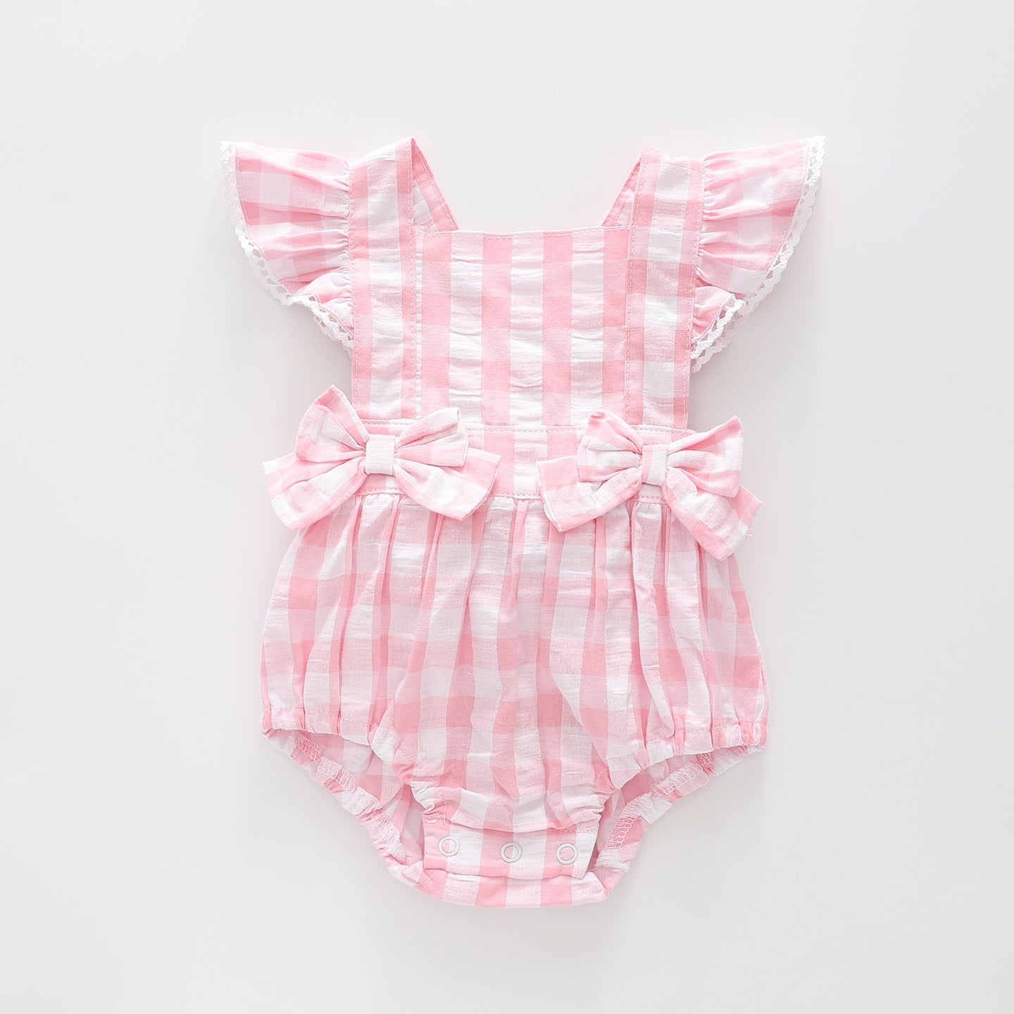 Baby Girls Pretty Pink Gingham Sunsuit Ollies Place