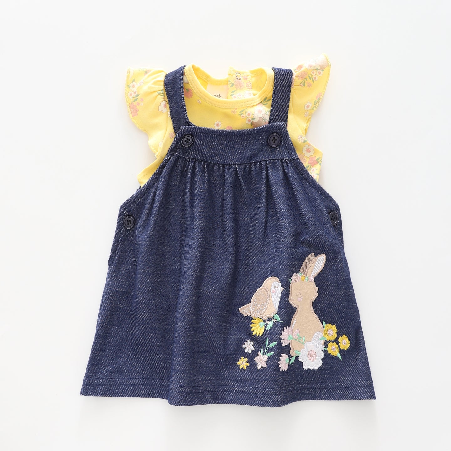 Baby Girls Spring Woodland Pinafore Set Ollies Place