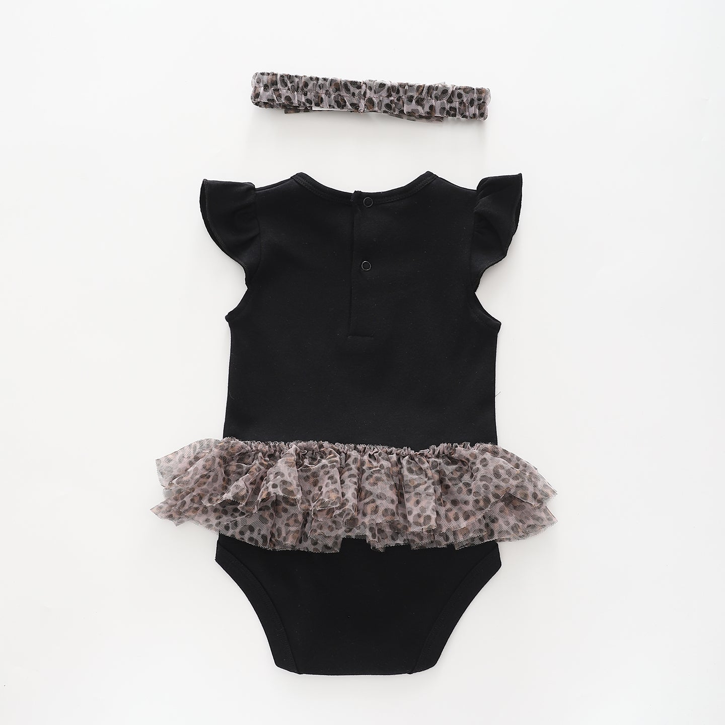 Baby Girls Leopard Print Romper Dress Set Ollies Place