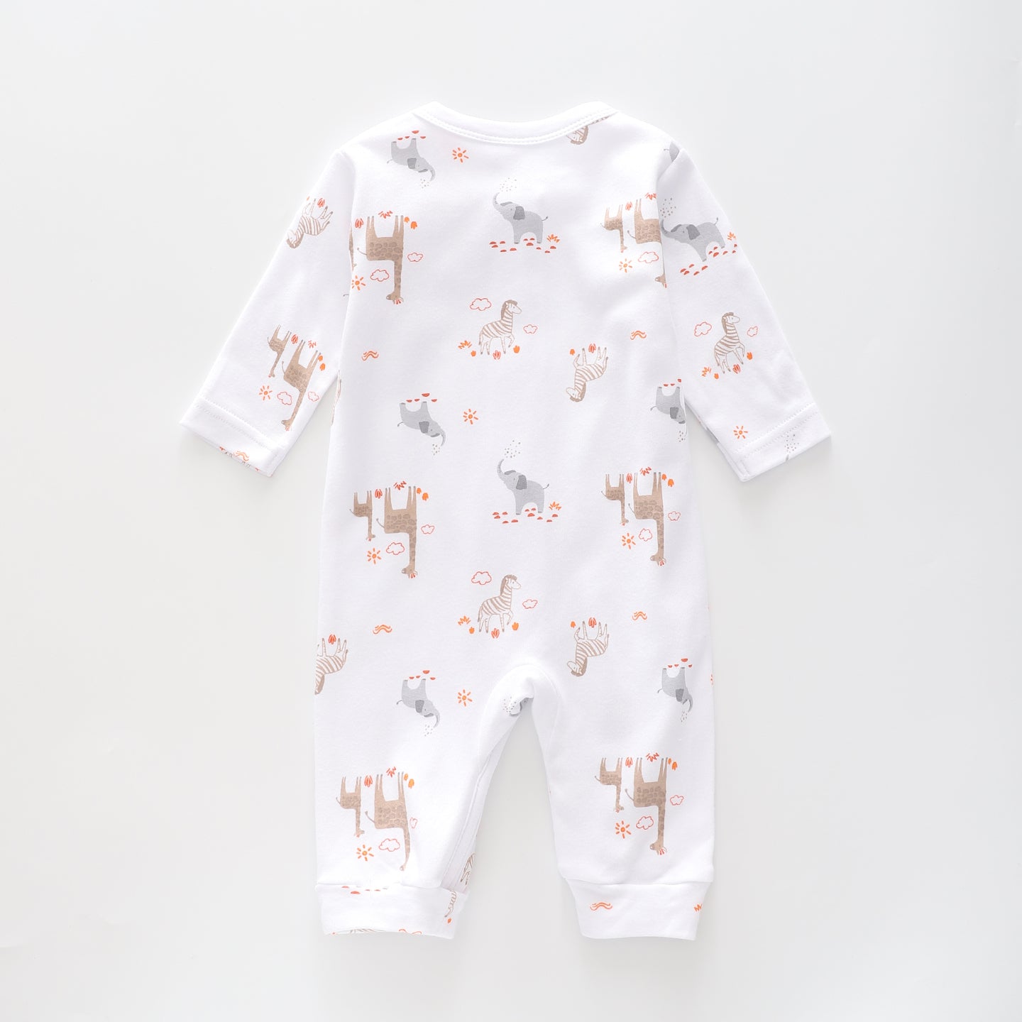 New-born Baby Safari Zip-Up Romper Ollies Place