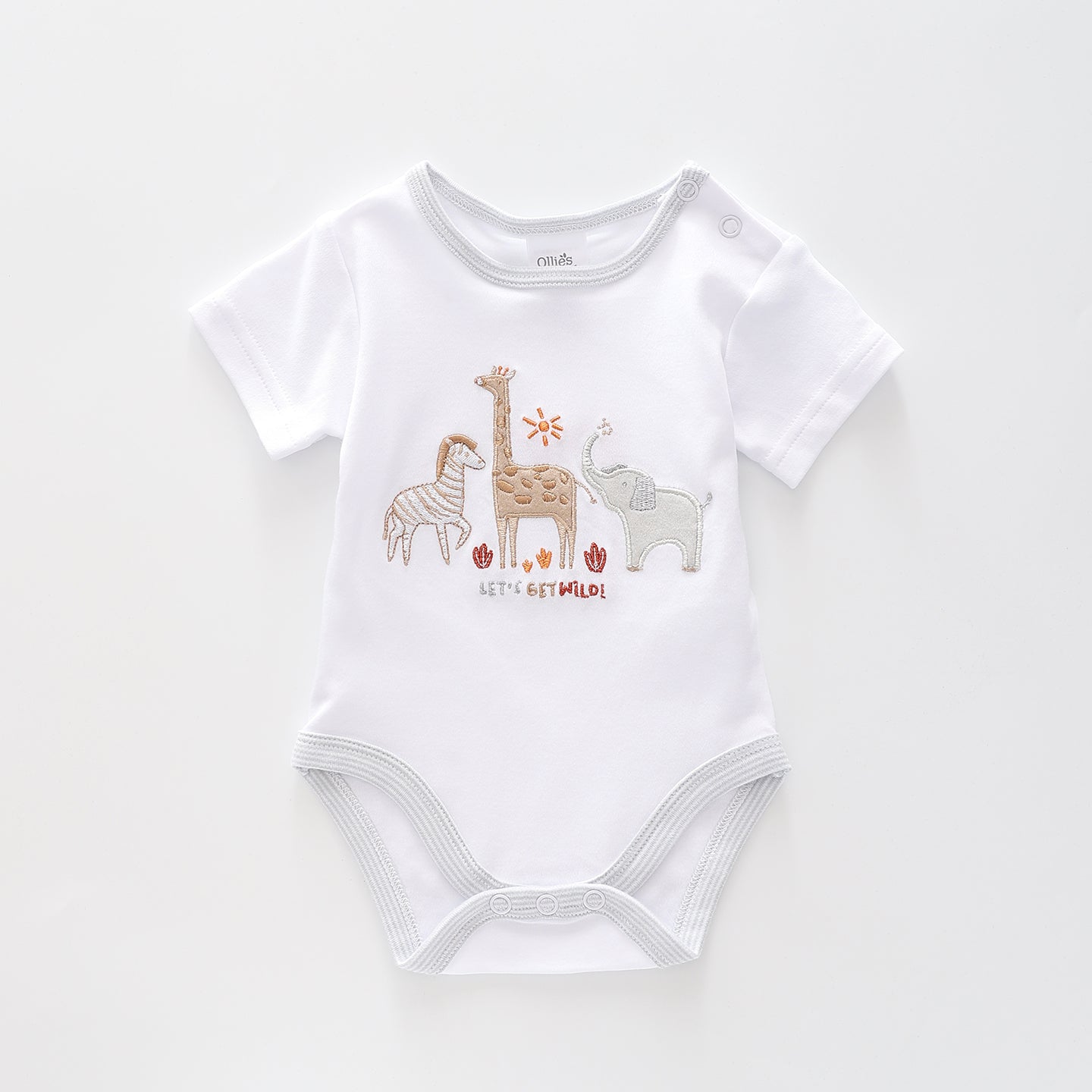 New-born Baby Lets Get Wild Bodysuit Ollies Place