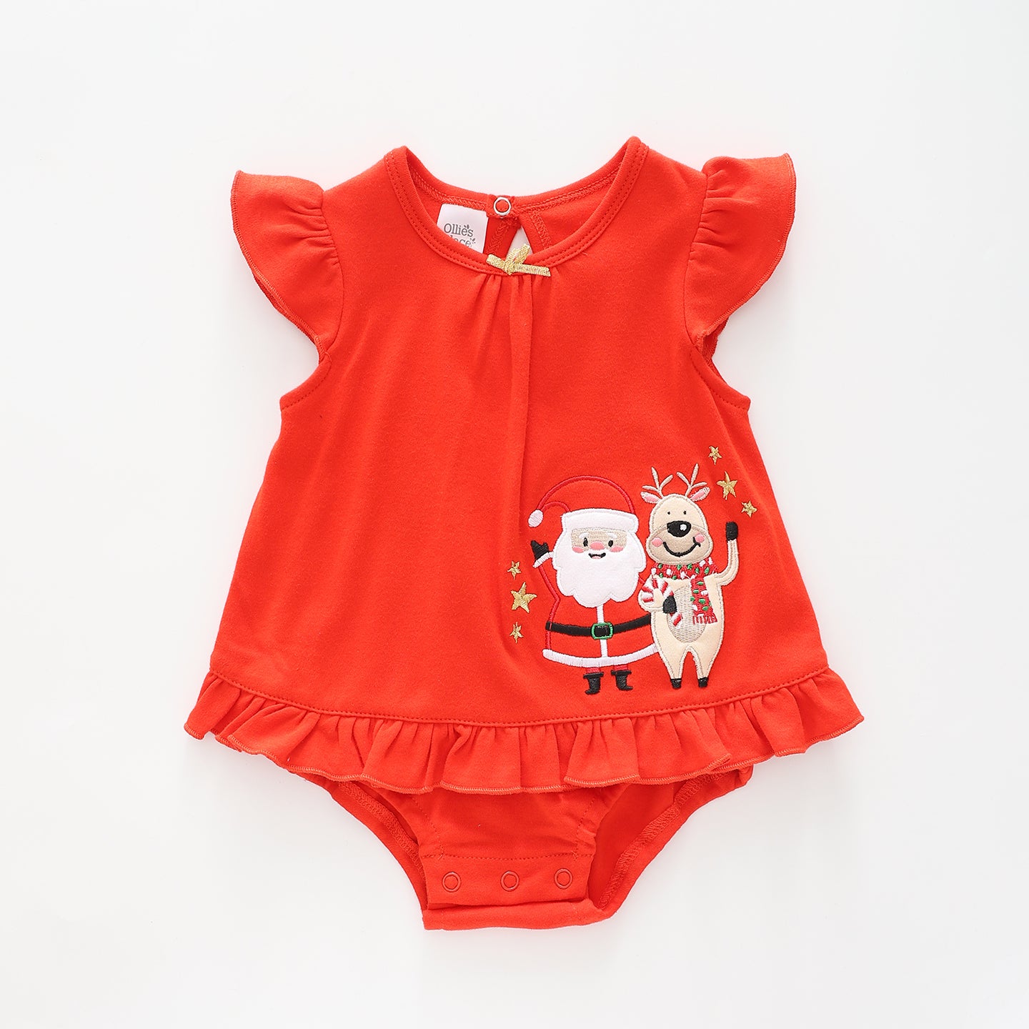 Baby Girls Red Christmas Body dress Ollies Place