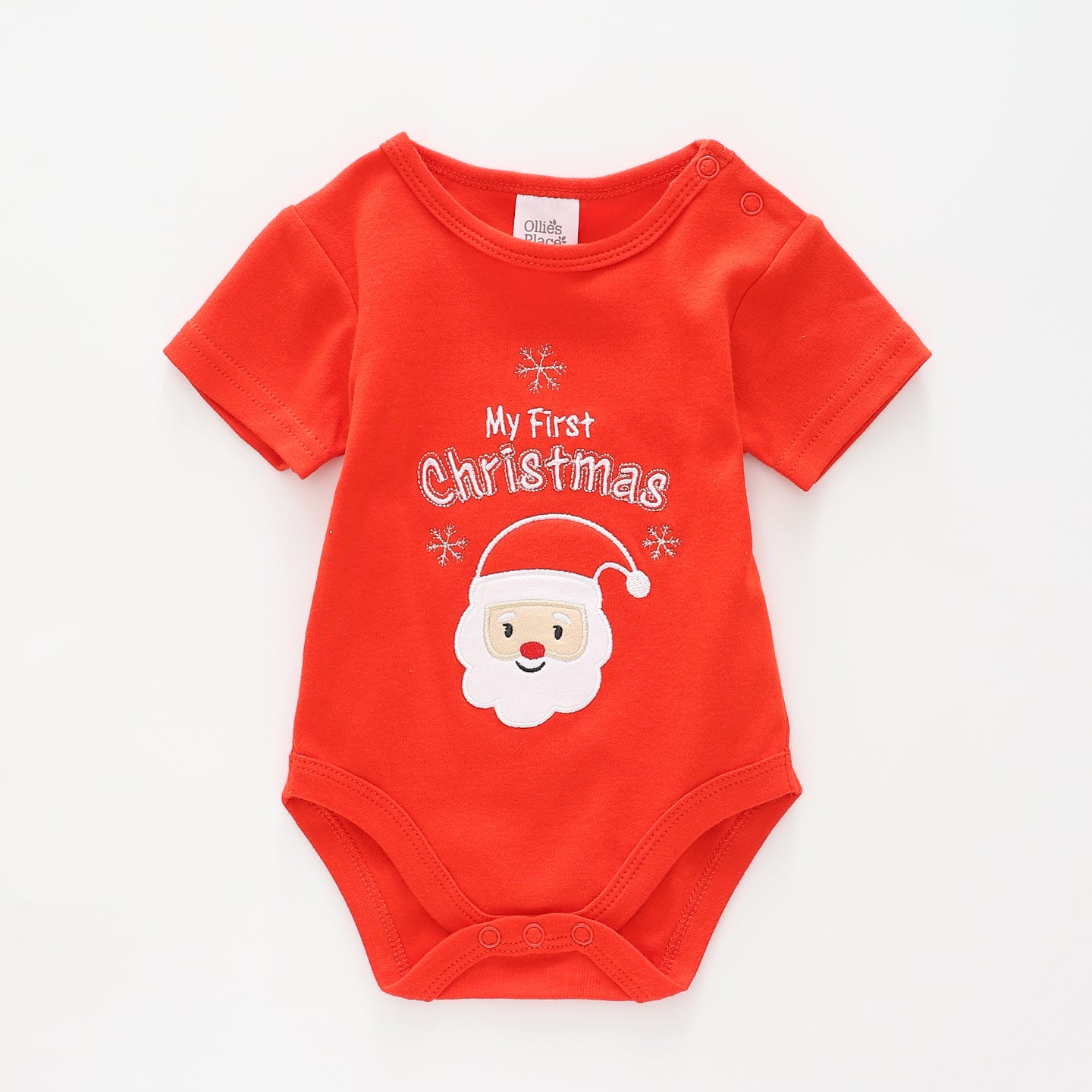 Baby's First Christmas Red Bodysuit Ollies Place