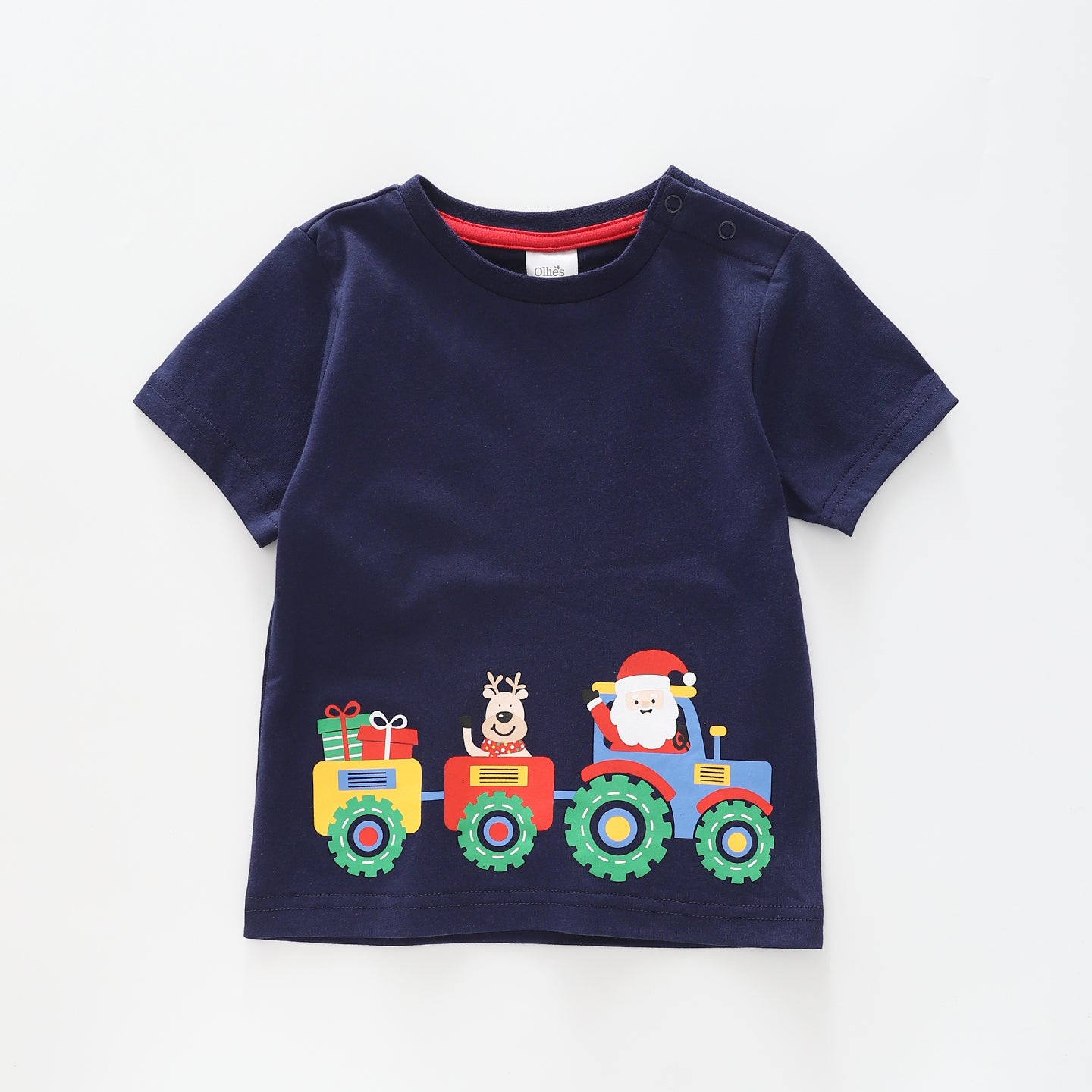 Baby Boys' Santa Tractor Tee Ollies Place