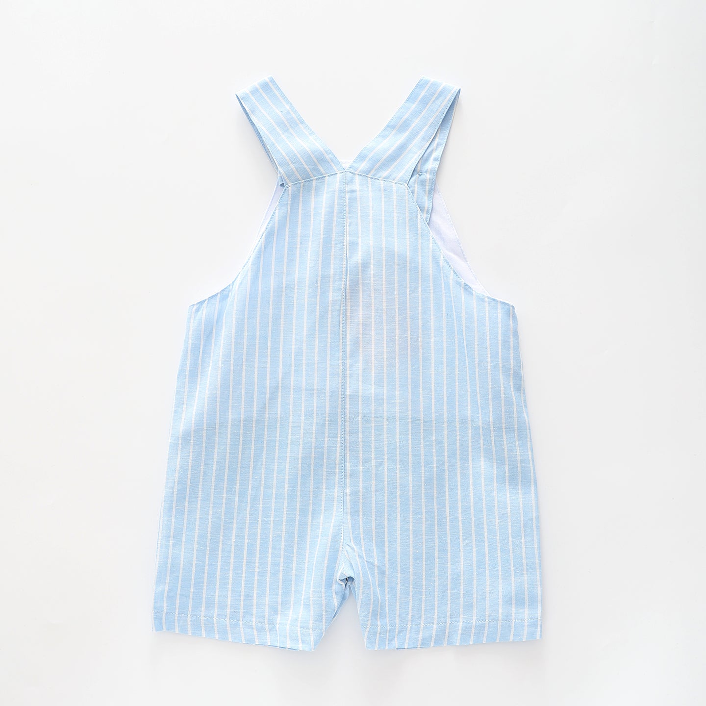 Infant and Toddler Boys Blue Linen Coveralls Ollies Place