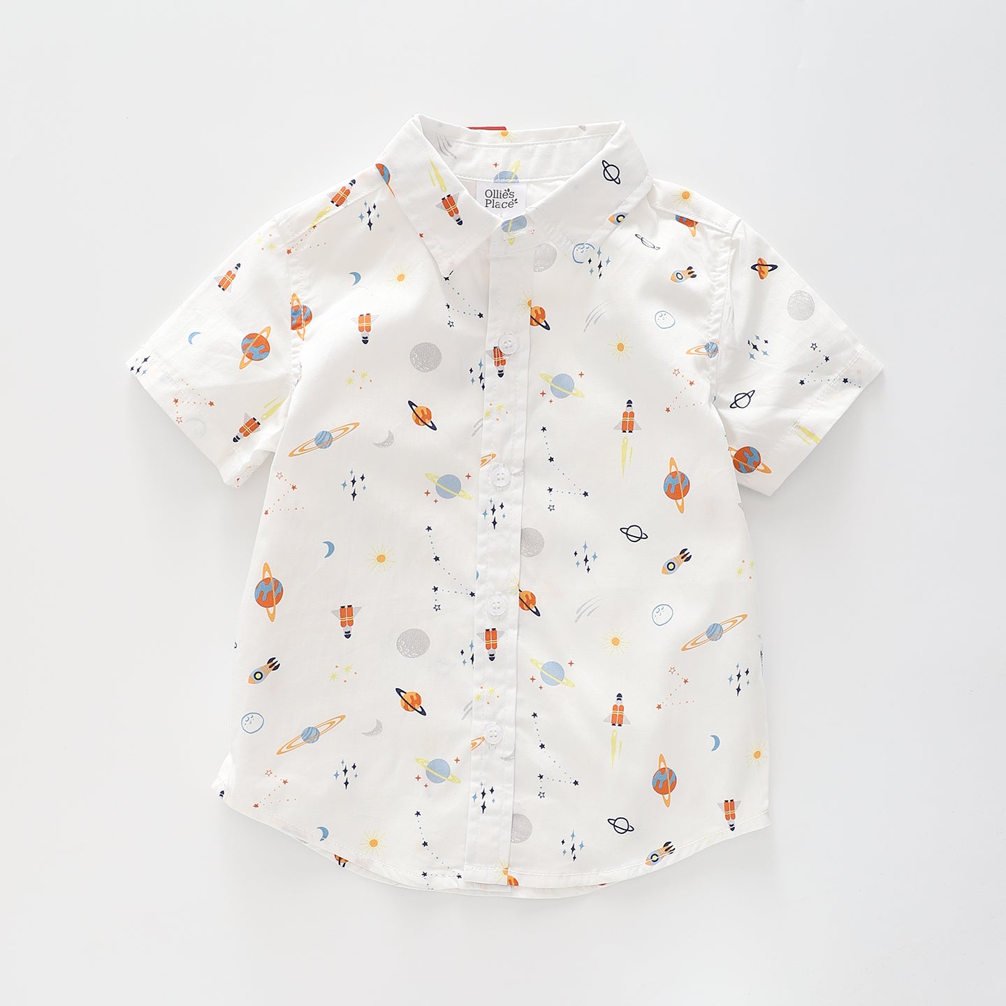 Boys Button Down Shirt - Outer Space Ollies Place