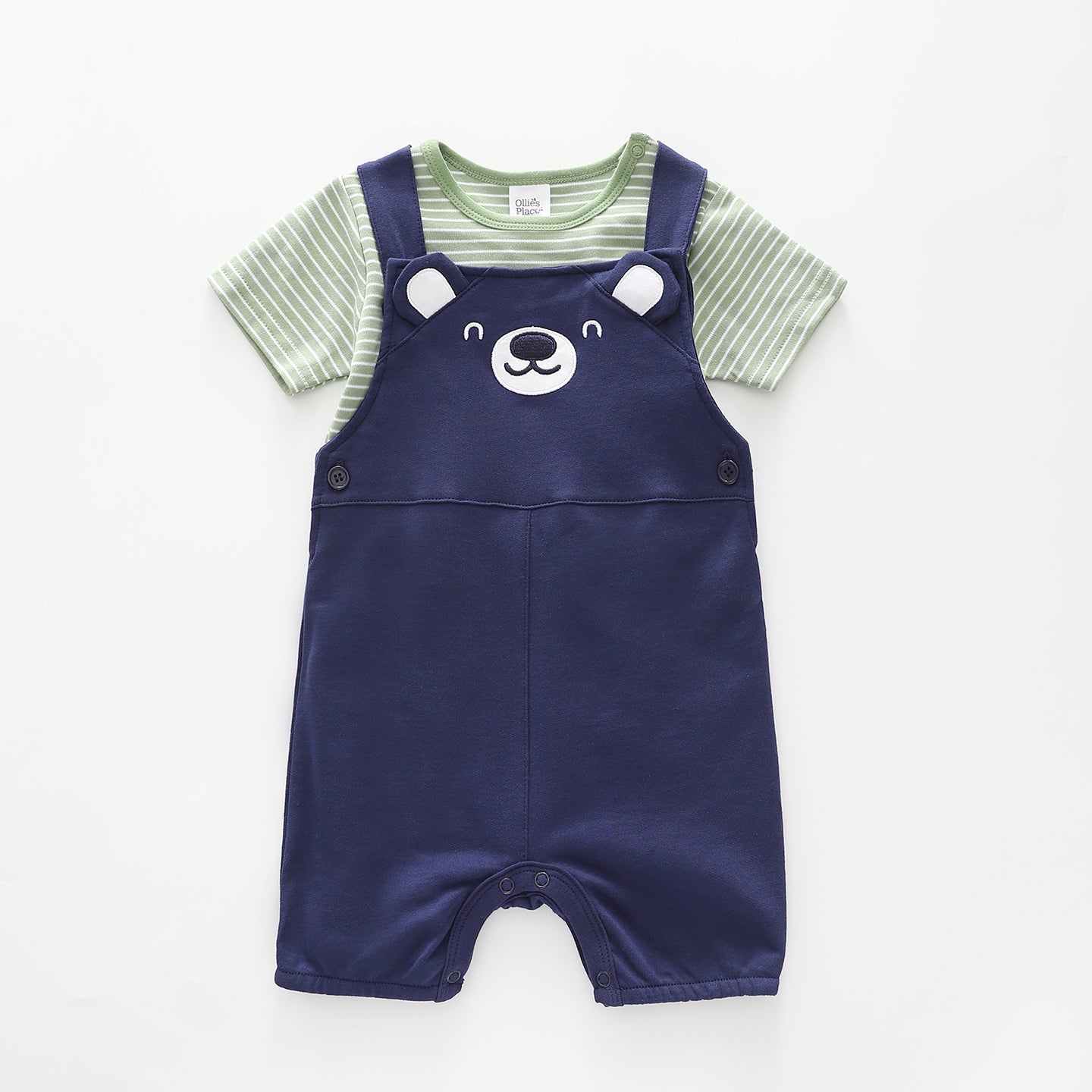 Boys Beary Blue Overalls Set Ollies Place