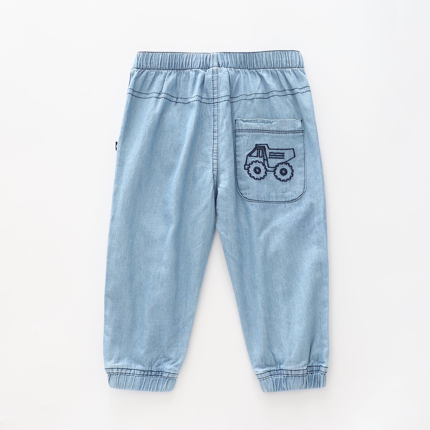 Boys Light Blue Denim Jogger Pants Ollies Place