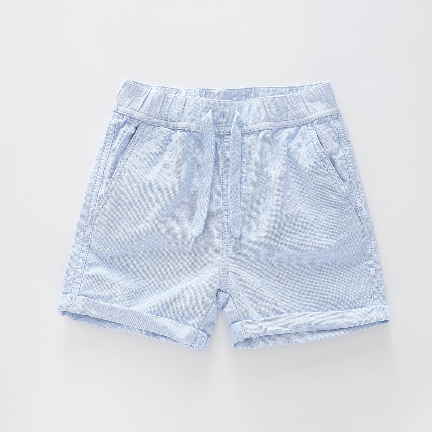 Infant and Toddler Boy's Blue Linen Shorts Ollies Place