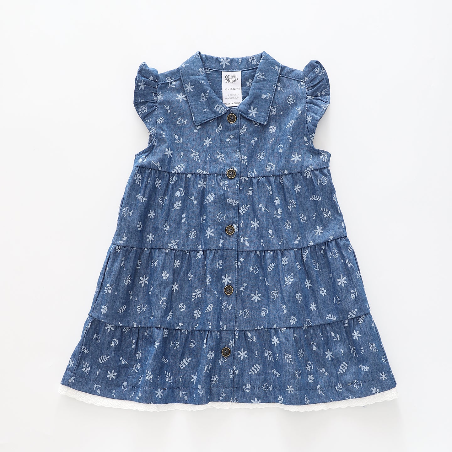 Girl's Denim Button Down Day Dress Ollies Place