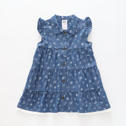 Girl's Denim Button Down Day Dress Ollies Place