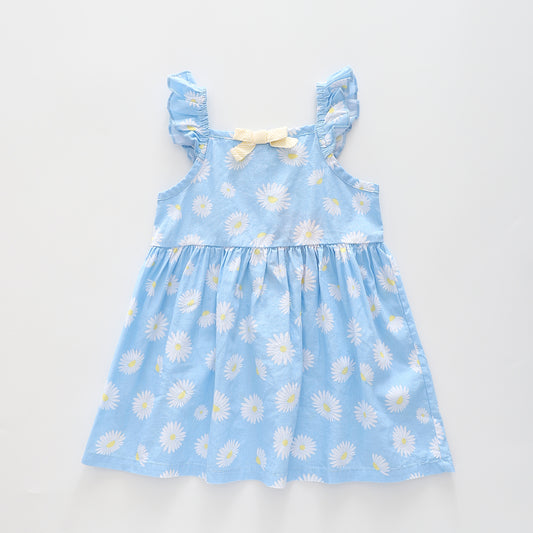 Girl's Blue Lazy Daisy Dress Ollies Place