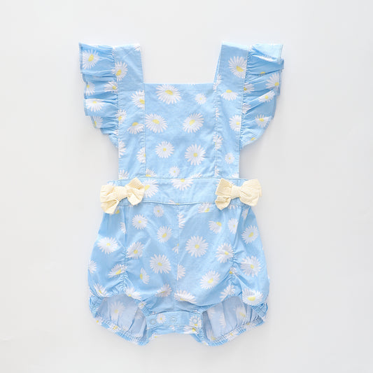 Sky Blue Lazy Daisy Pinstripe Sunsuit Ollies Place