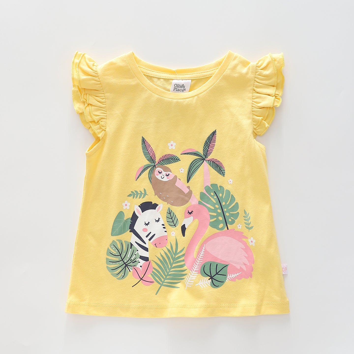 Girl's Yellow Sunshine Jungle T-Shirt Ollies Place