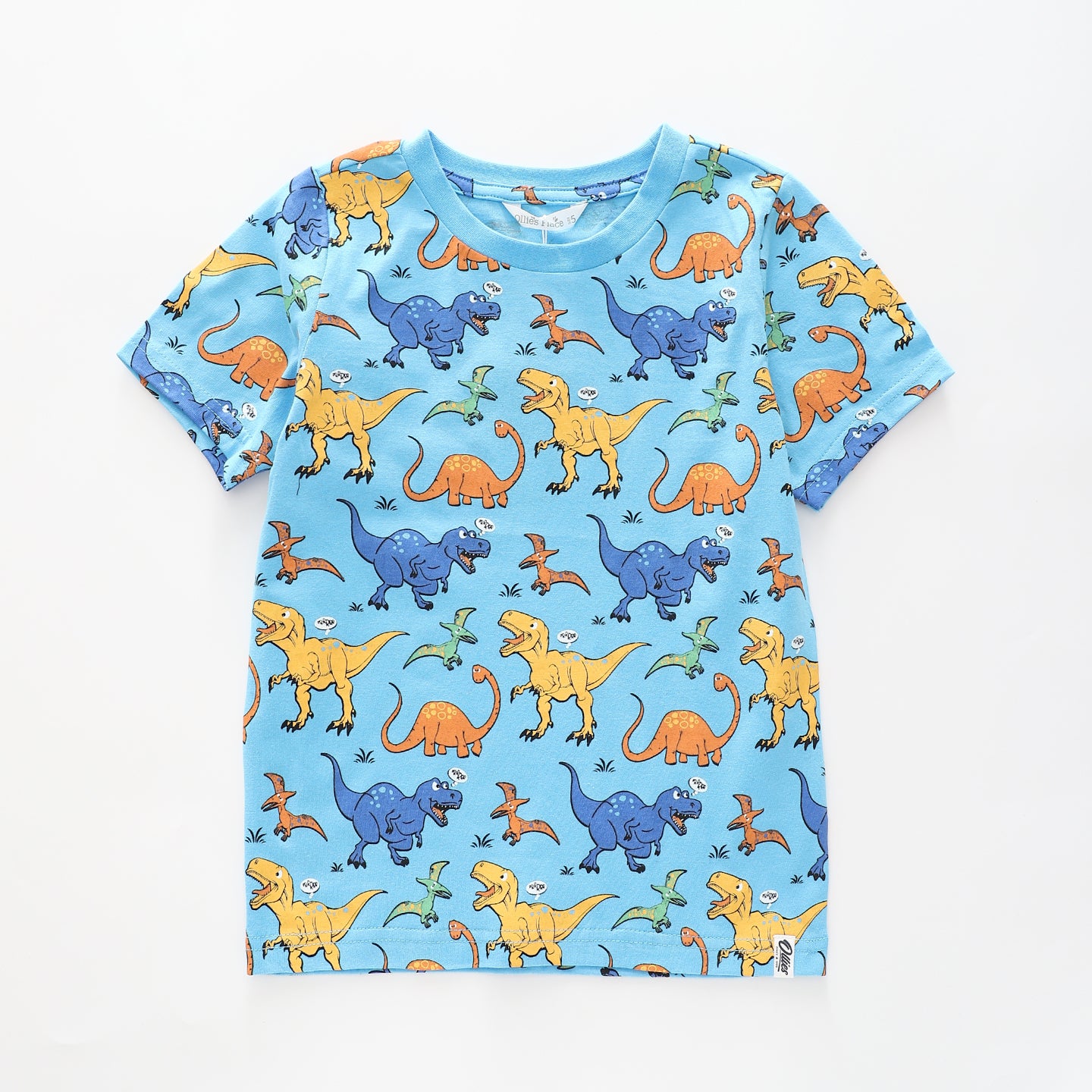 Boy's Blue T-shirt With Dinosaur Print Ollies Place