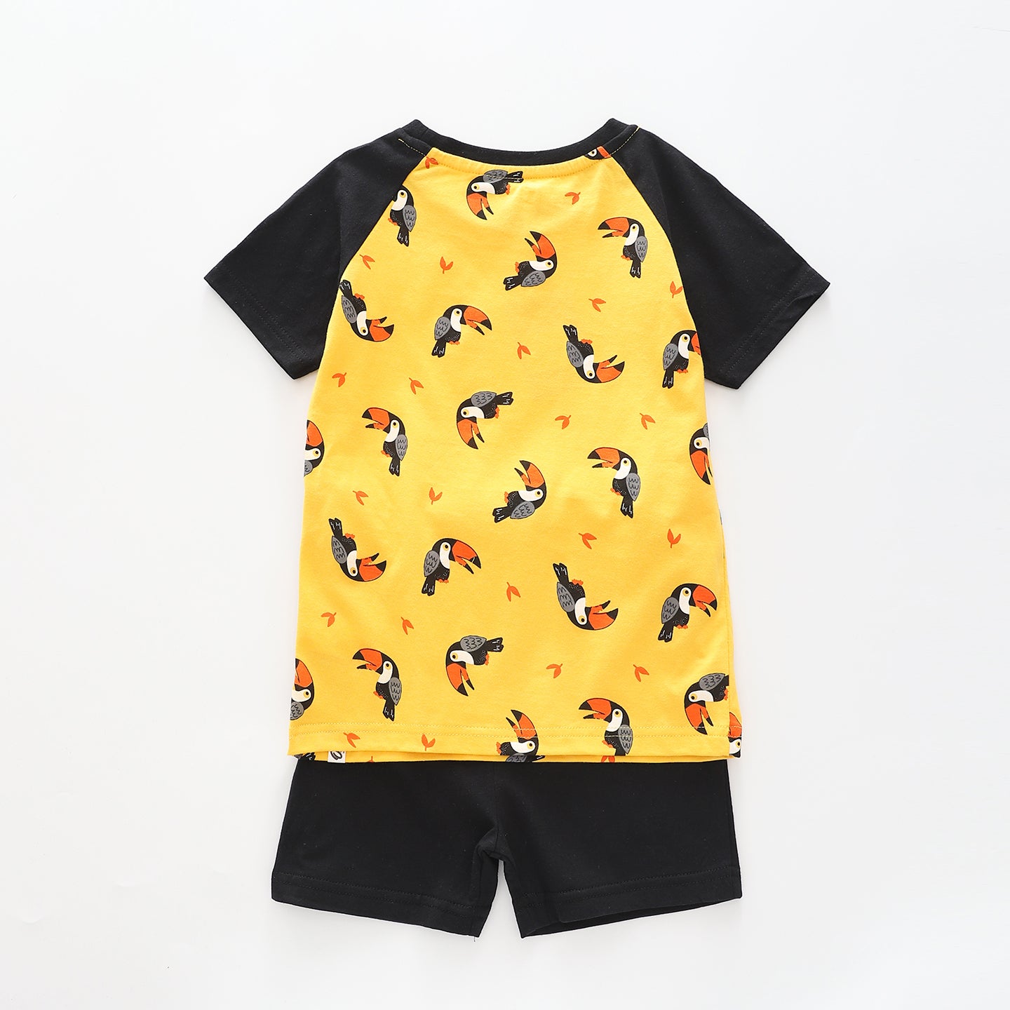 Boy's Yellow and Black  Sleep Set With Toucan Print Ollies Place