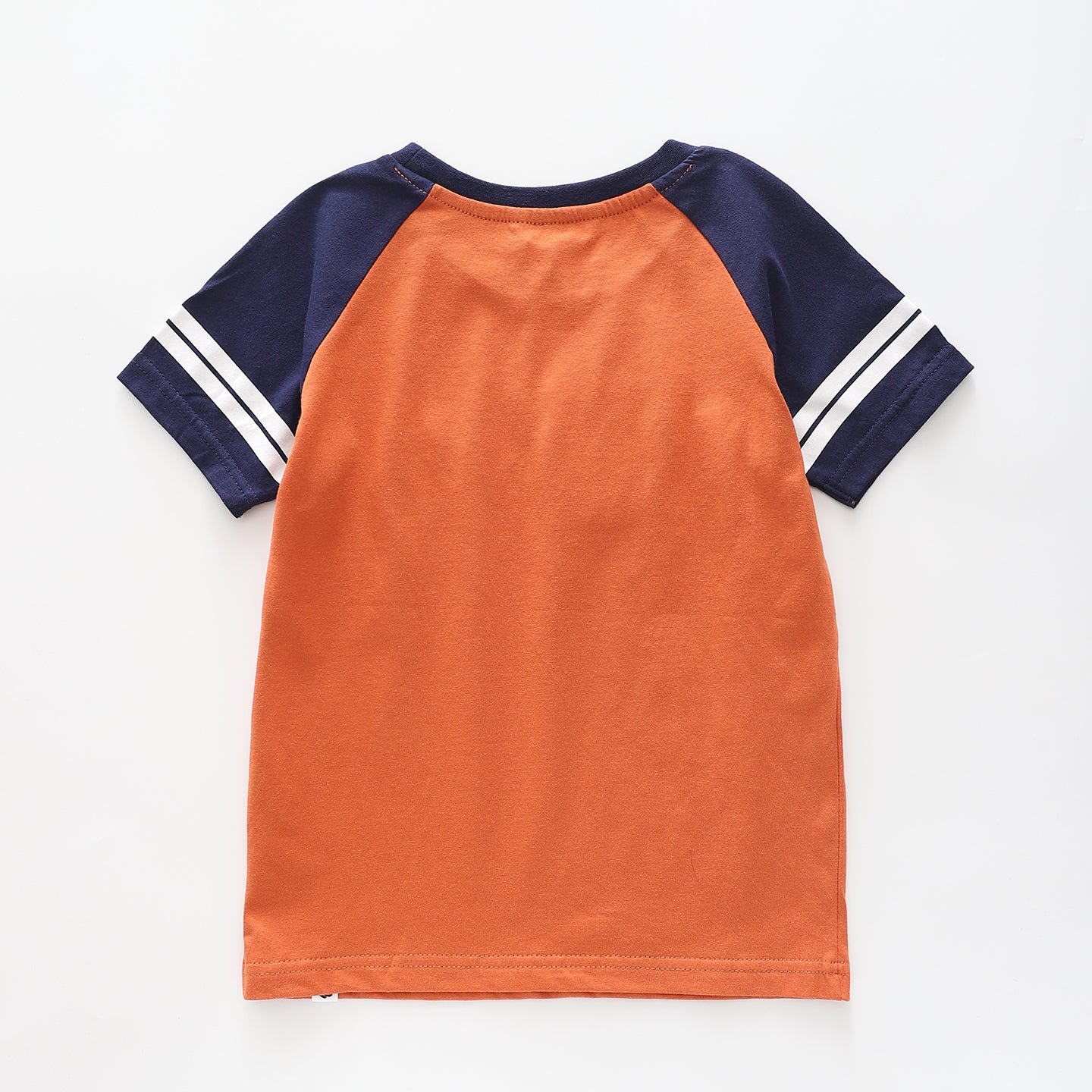 Boy's Orange and Navy Blue T-shirt With 'Captain Cool' Print Ollies Place