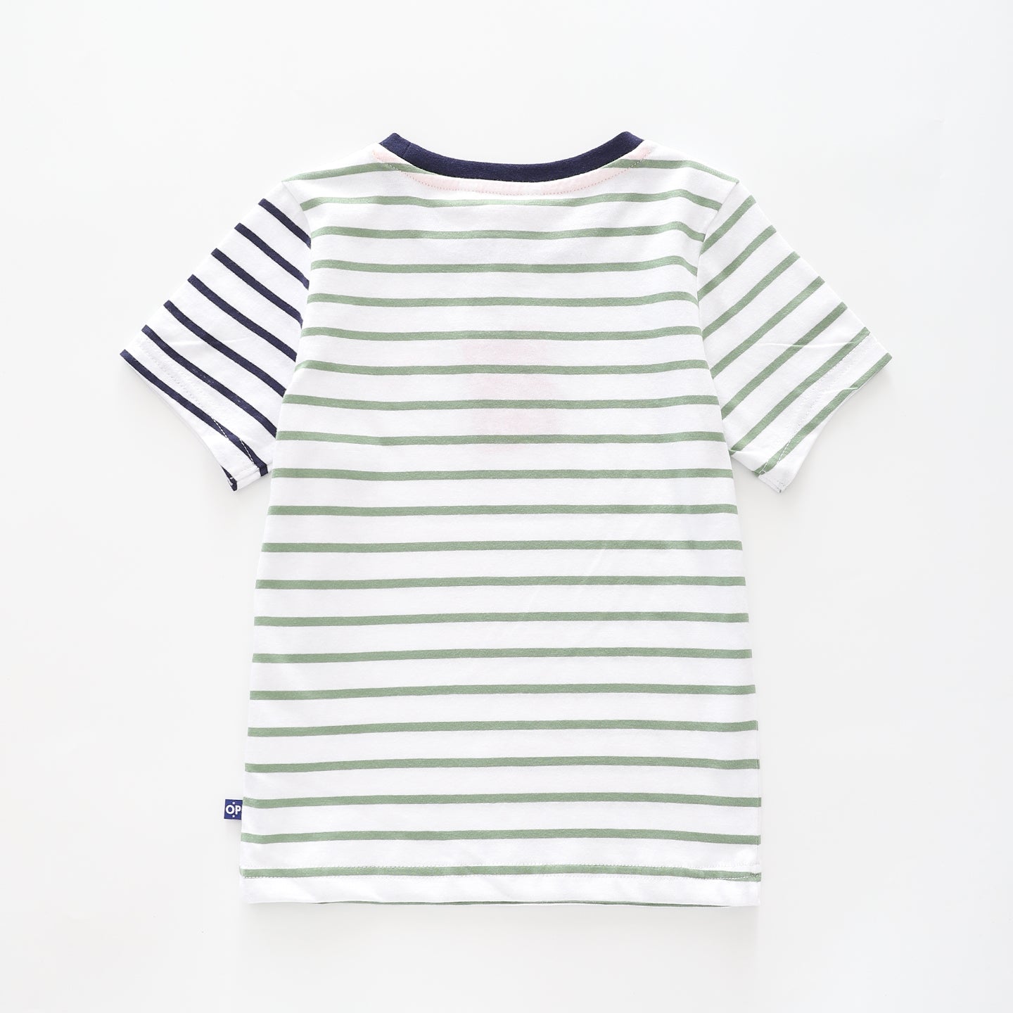 Boy's Green and White Striped T-shirt Ollies Place