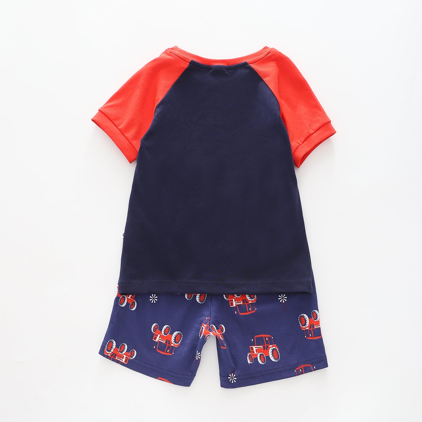 Boy's Navy Blue Sleep Set With Tractor Print Ollies Place