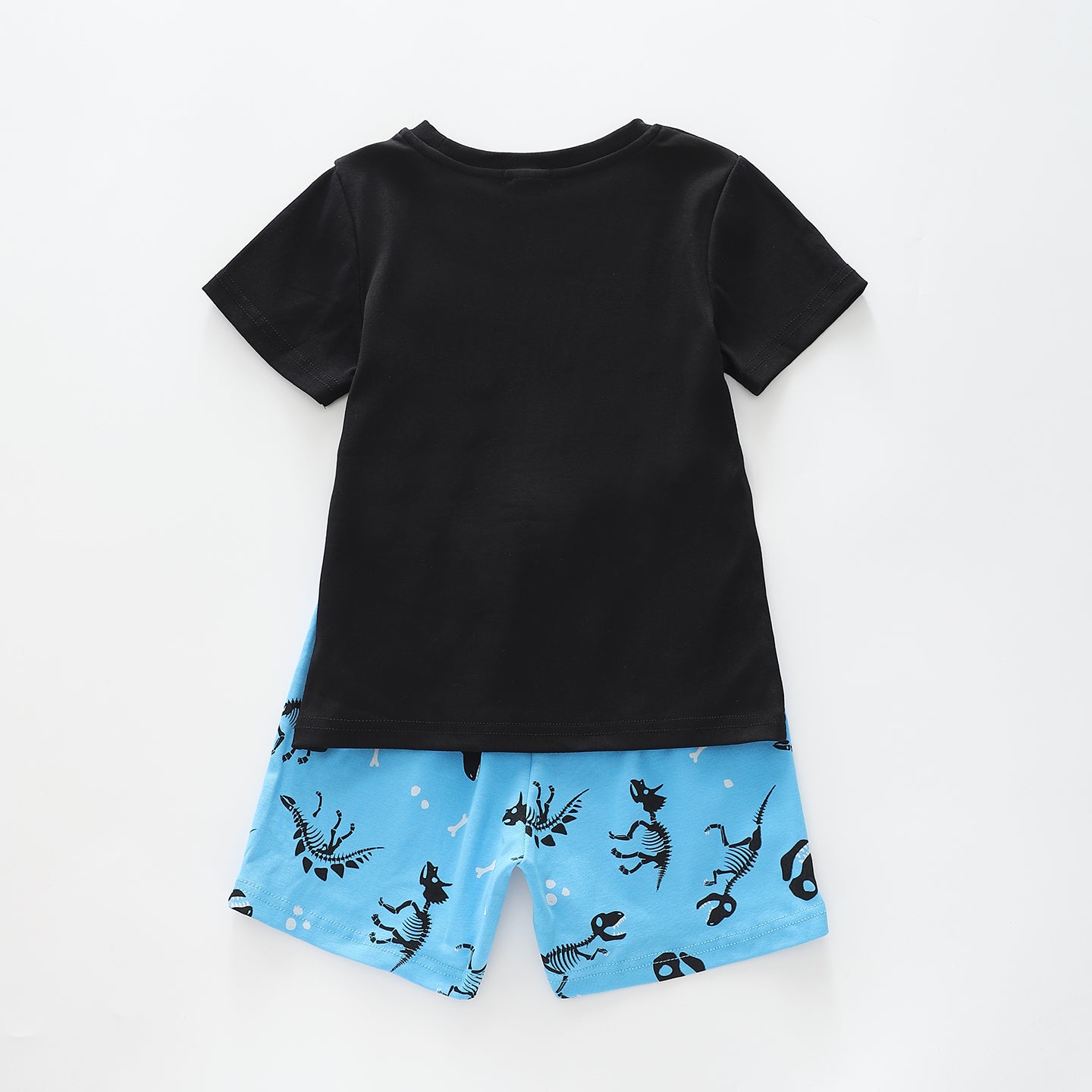 Boy's Black Sleep Set With Dinosaur Print Ollies Place