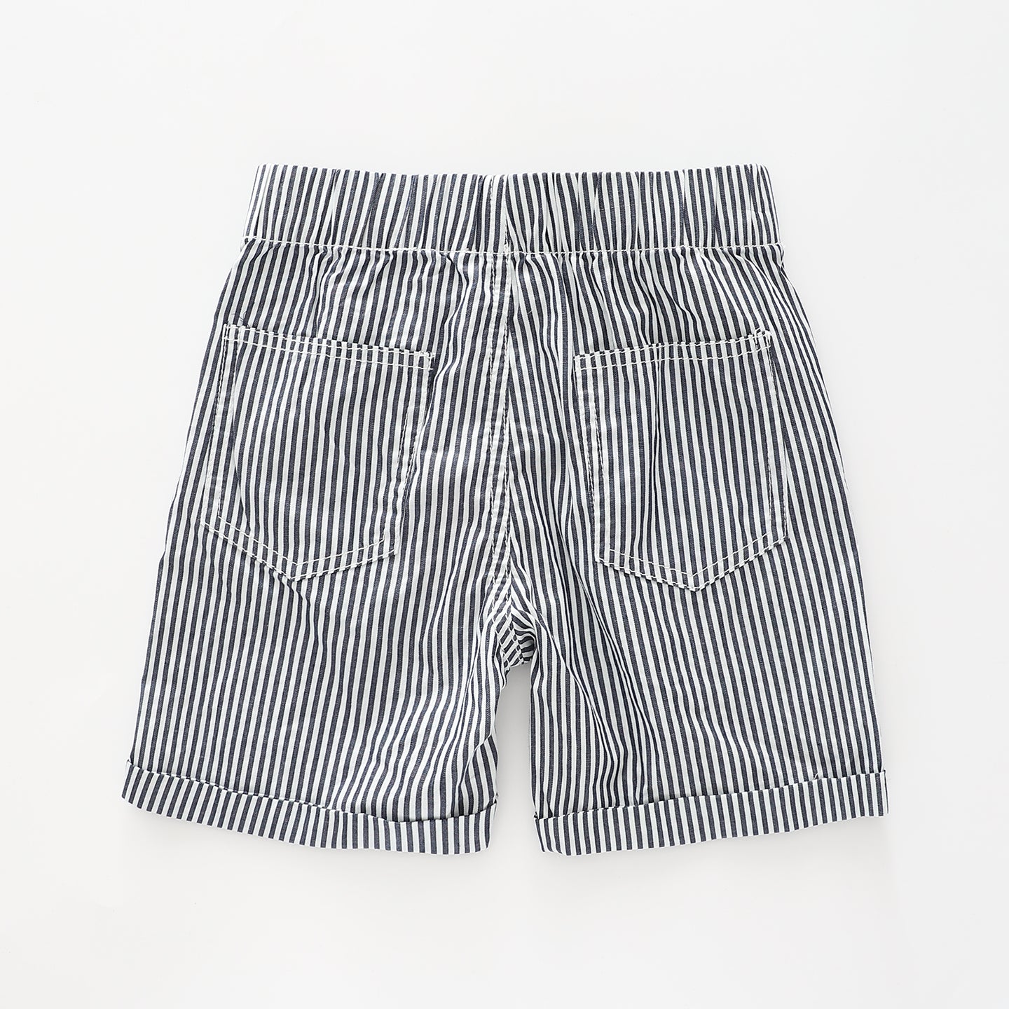 Boy's Navy Stripe Shorts With Adjustable Waist Ollies Place