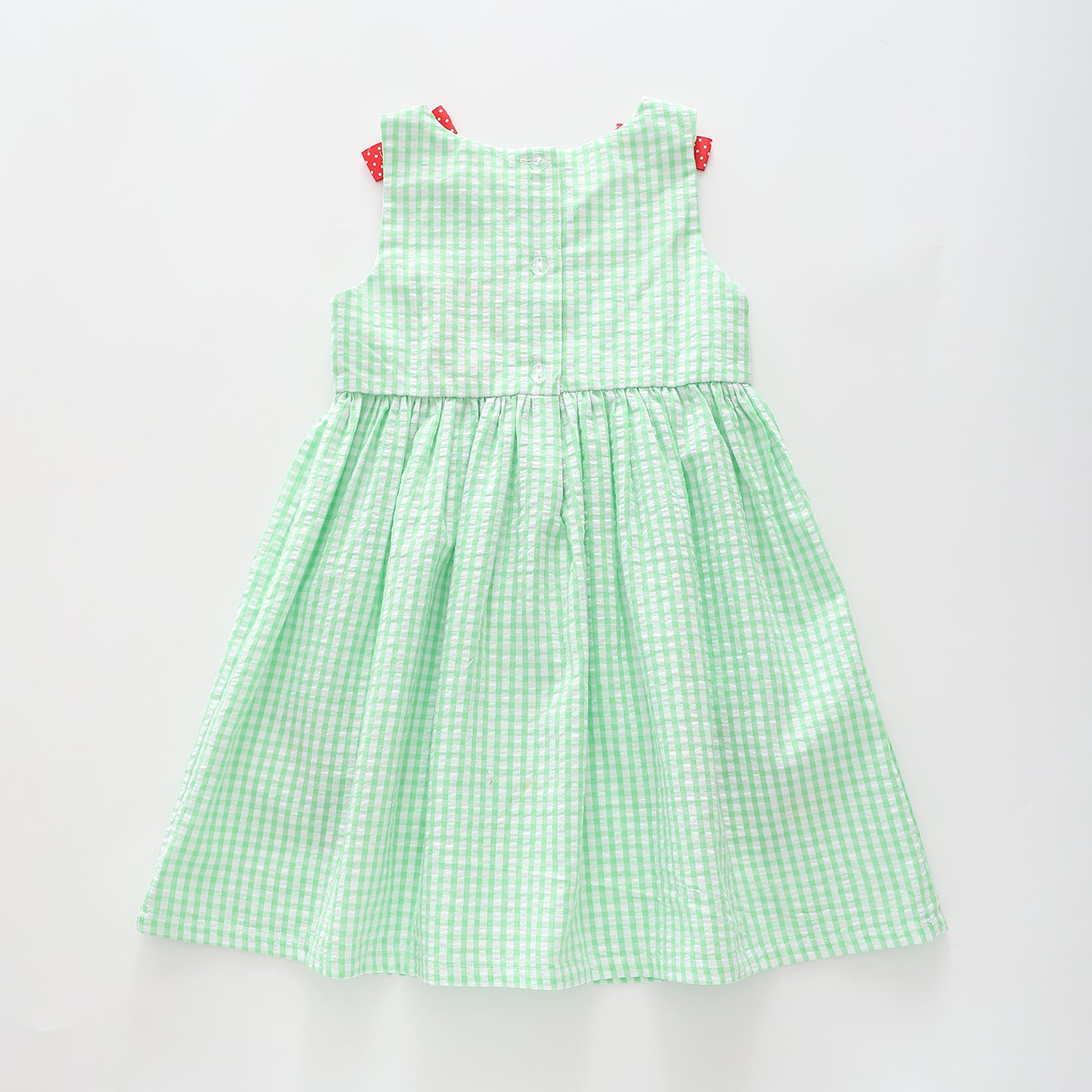 Girl's Green Watermelon Gingham Dress Ollies Place