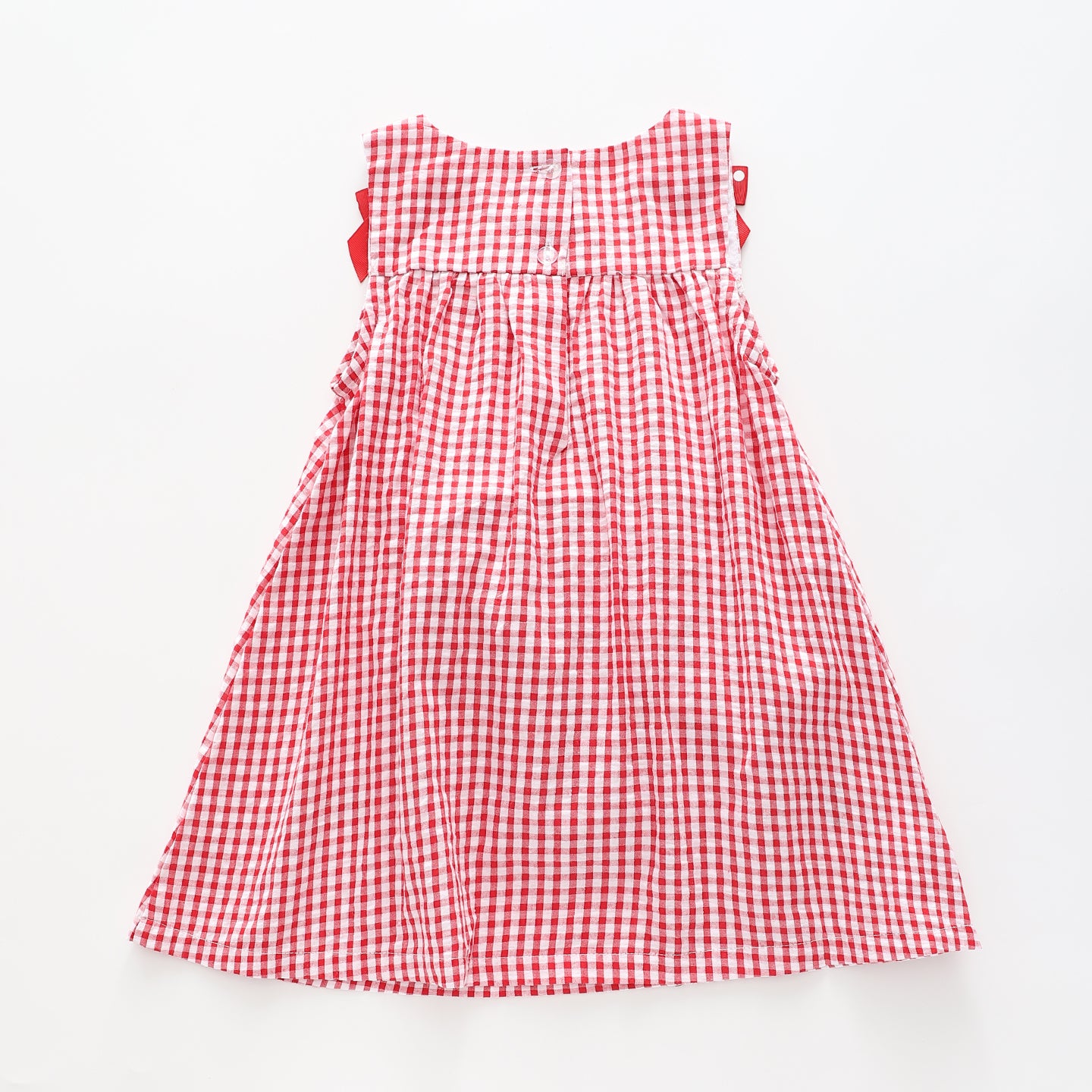 Girl's Red and White Strawberry Gingham Dress Ollies Place