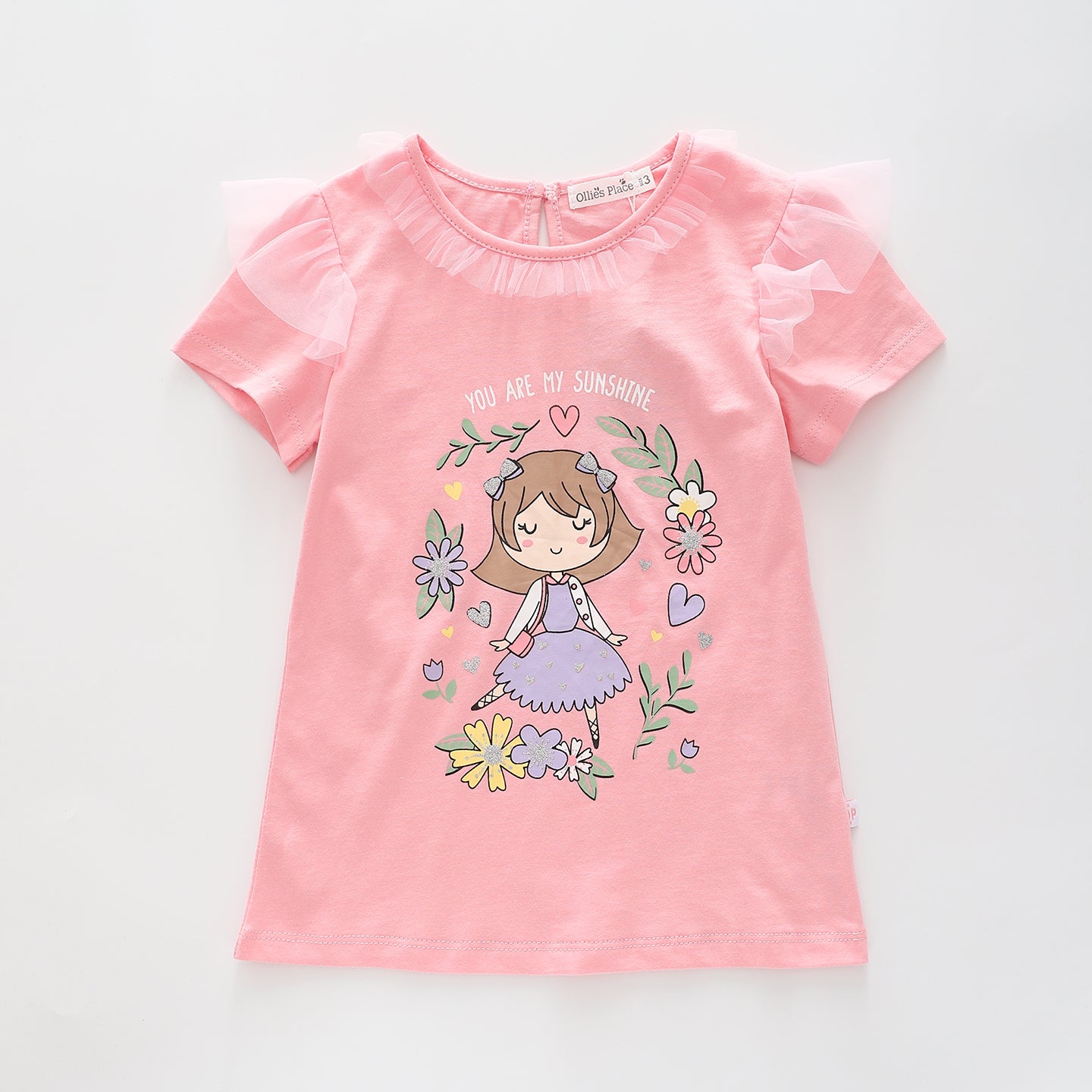 Girl's Glitter Pink Ballerina 'You Are My Sunshine' T-Shirt Ollies Place