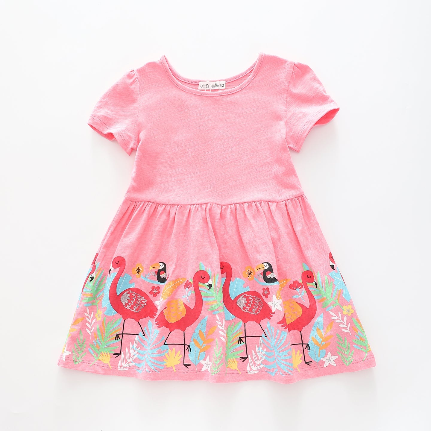 Girl's Flamingo Pink Dress Ollies Place