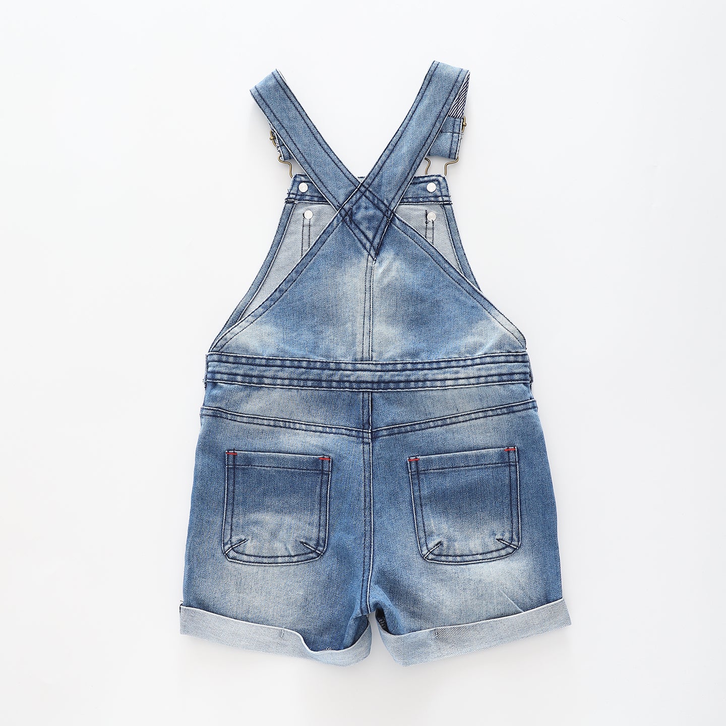 Girl's Blue Denim Short Overalls Ollies Place