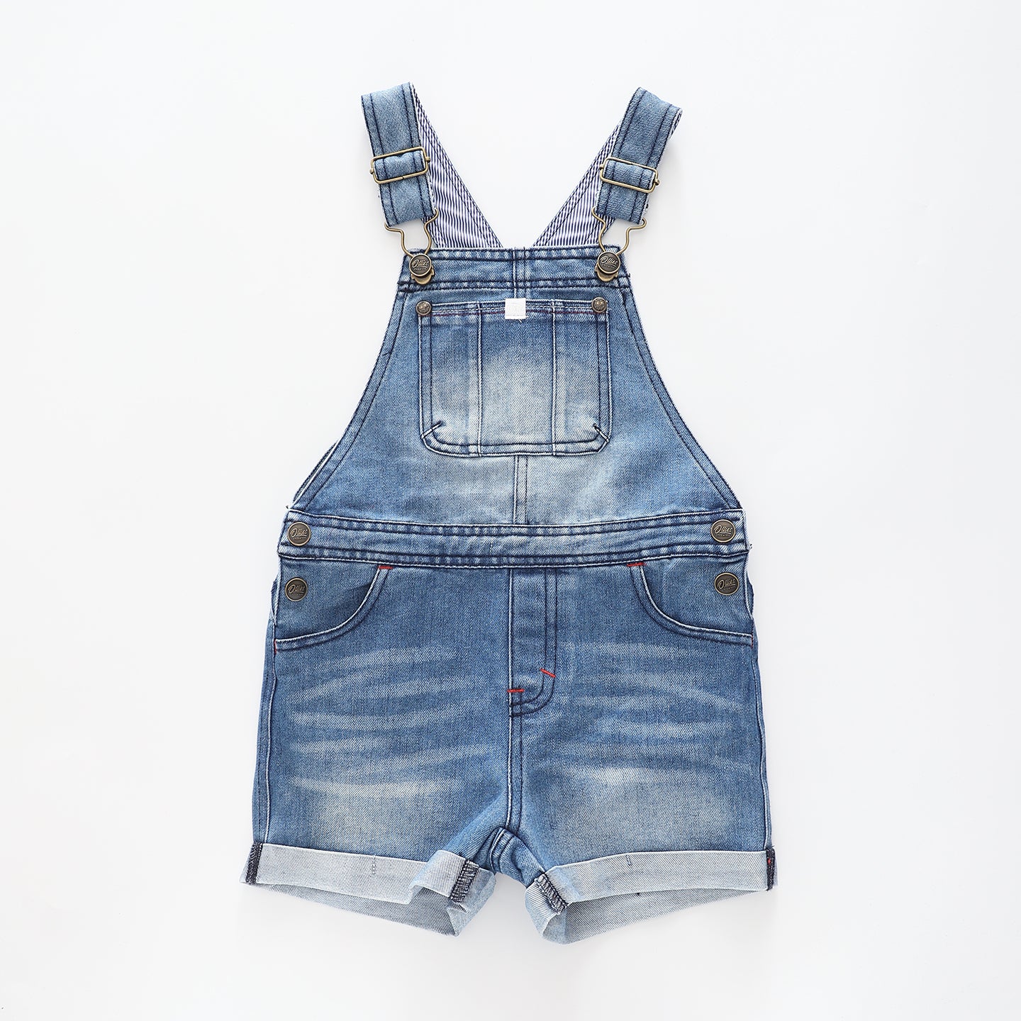 Girl's Blue Denim Short Overalls Ollies Place