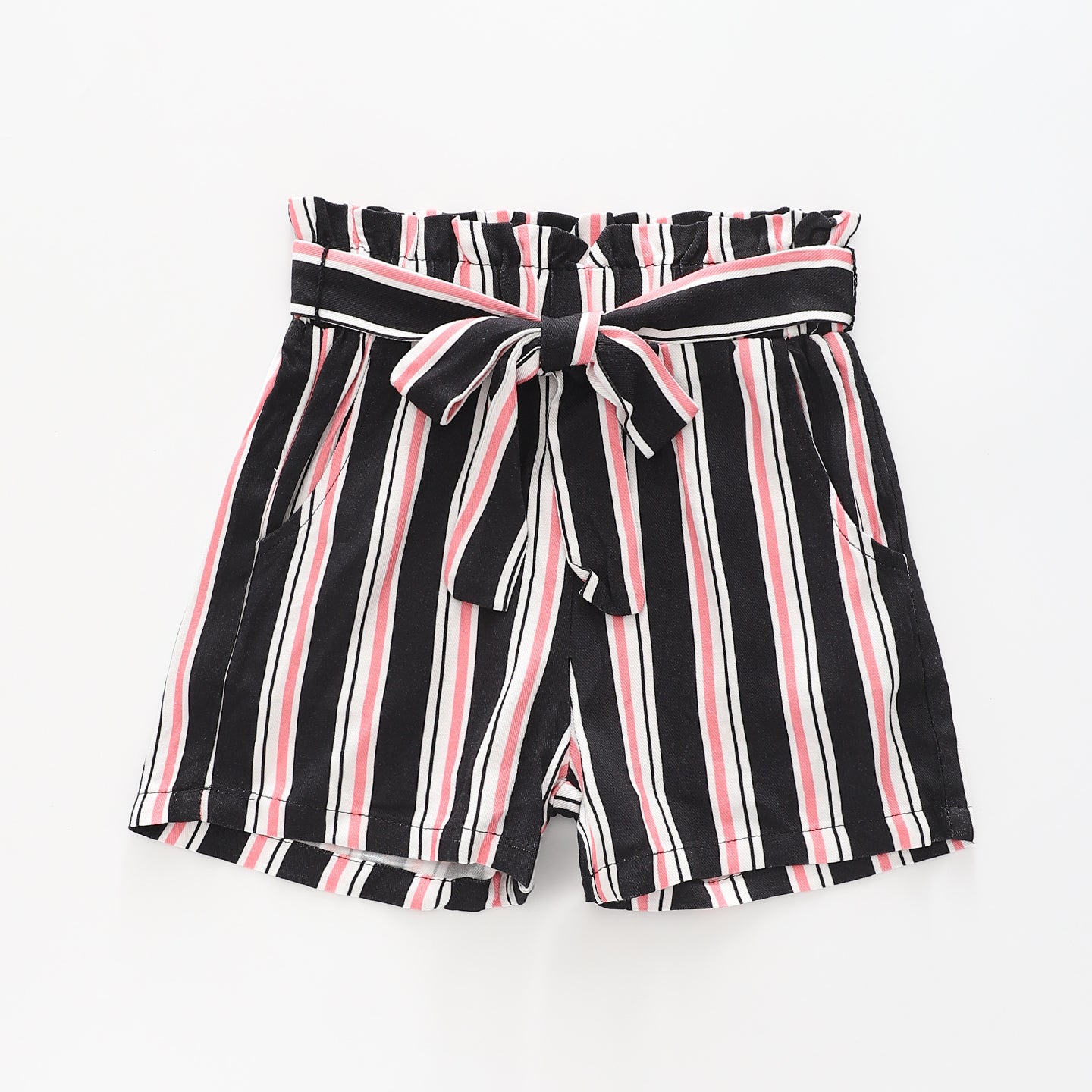 Girl's Blue and Pink Striped Shorts Ollies Place