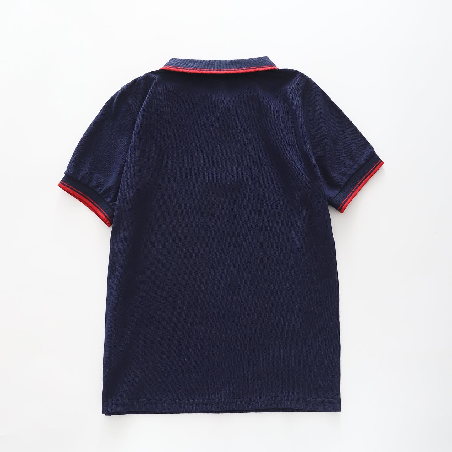 Boy's Navy Blue Polo Shirt With Red Trim Ollies Place