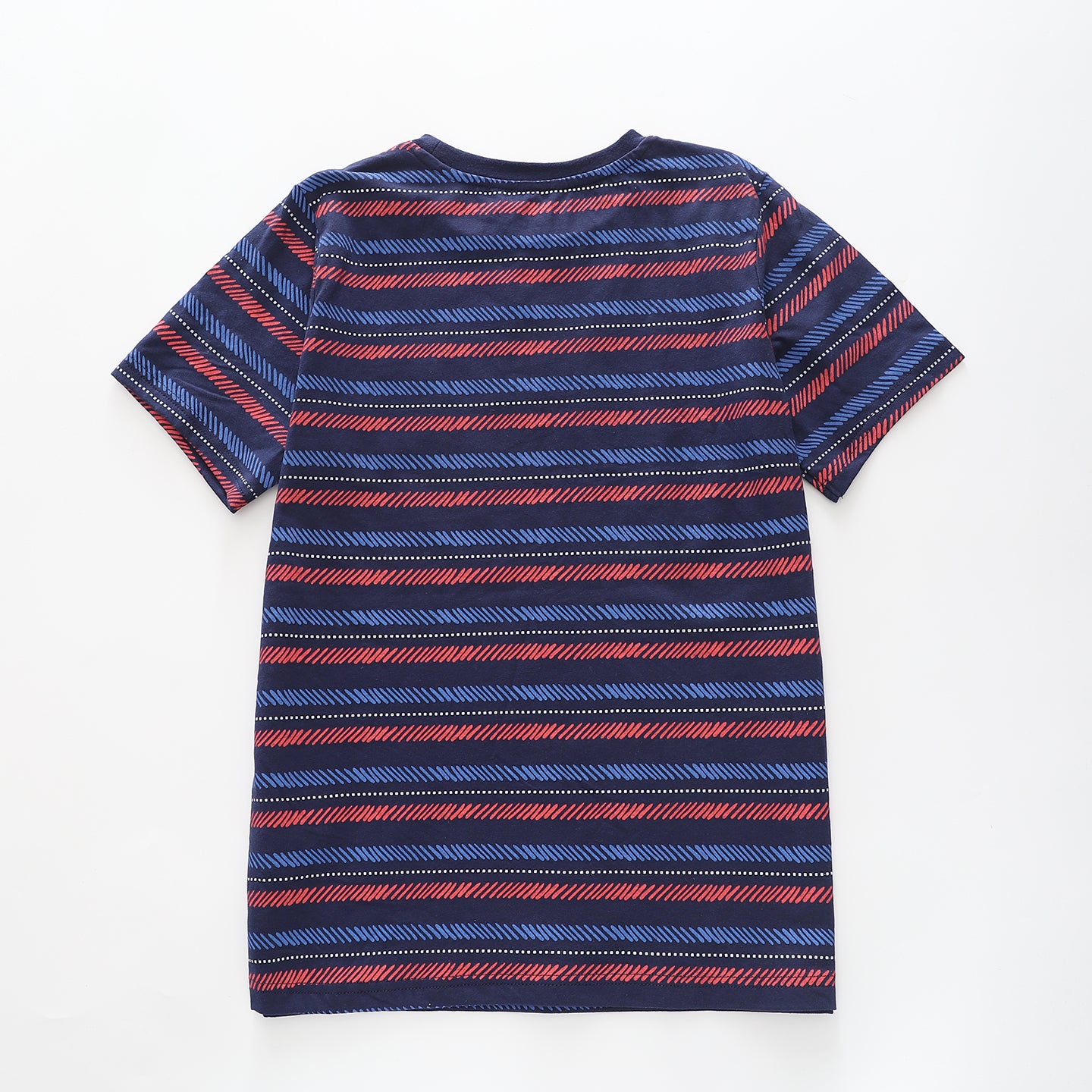 Boy's Navy Blue T-shirt With Geometric Print Ollies Place