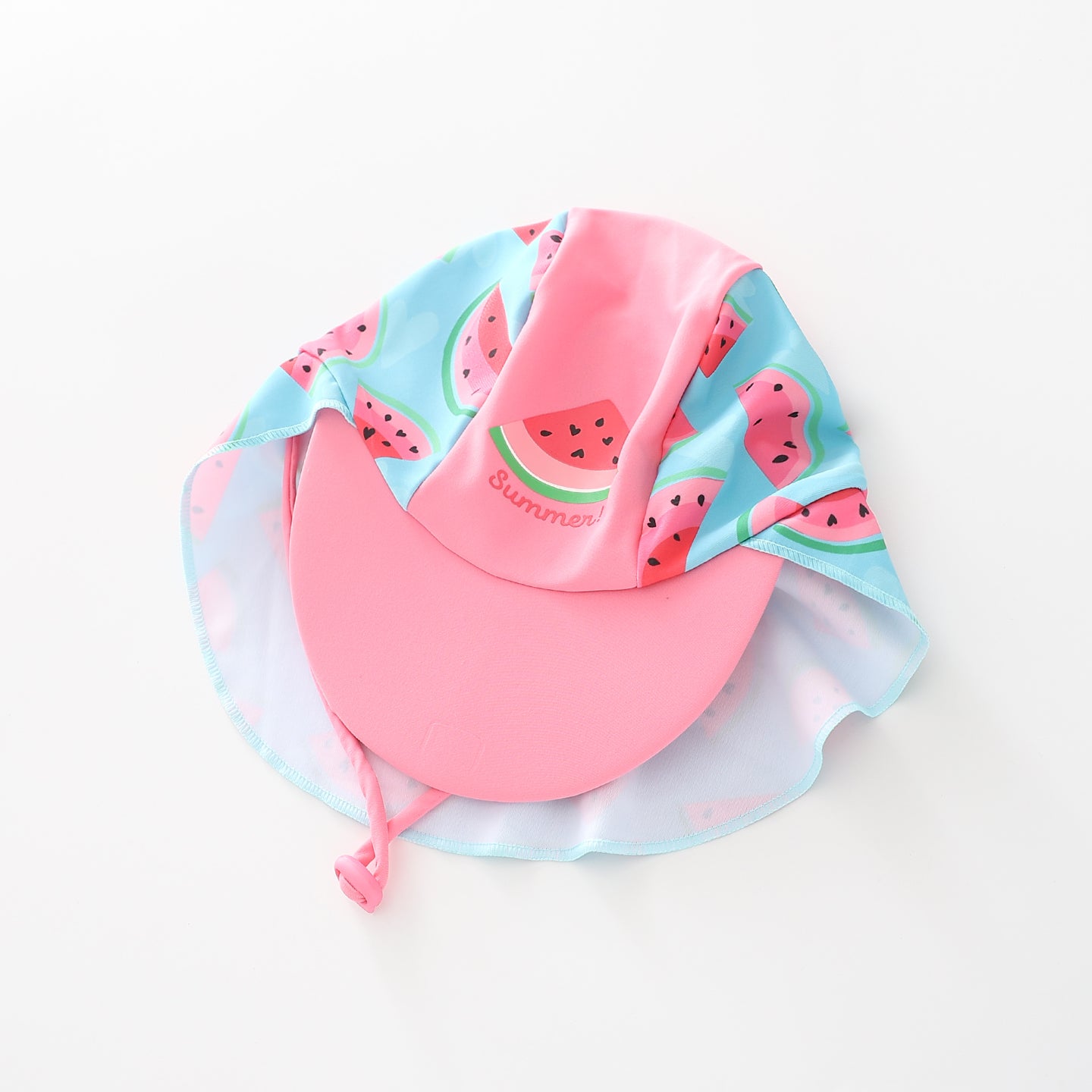 Girl's Blue and Pink Watermelon Print Legionnaire Hat