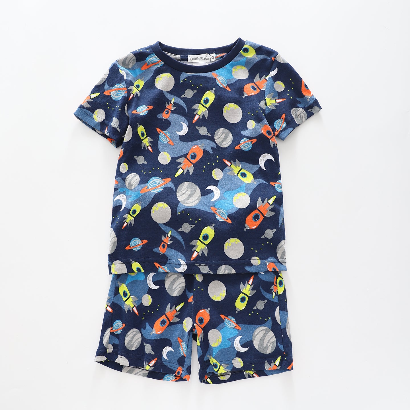 Space Print Pyjama Short Set Ollies Place