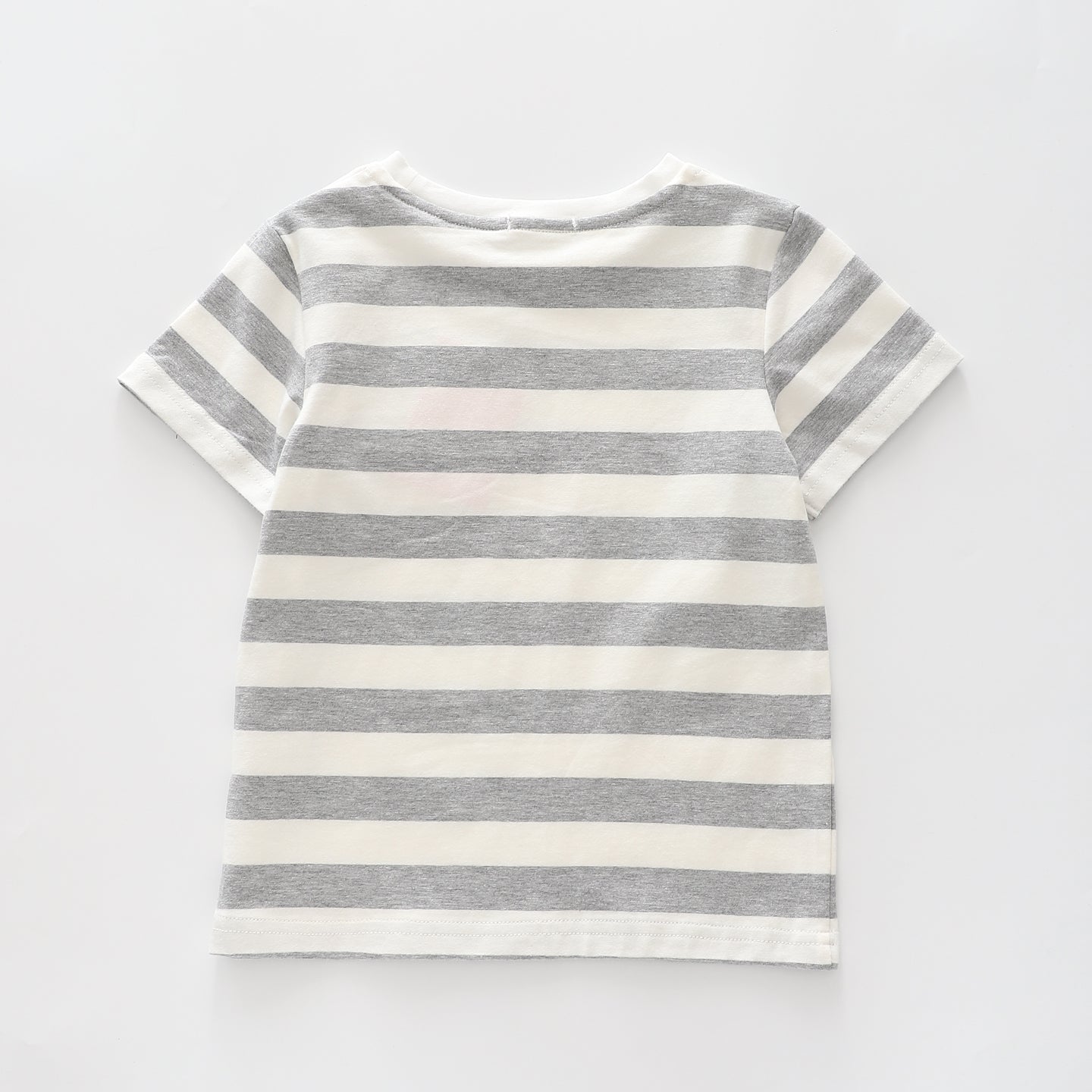 Grey Marle and White Oversized Stripe Tee Ollies Place