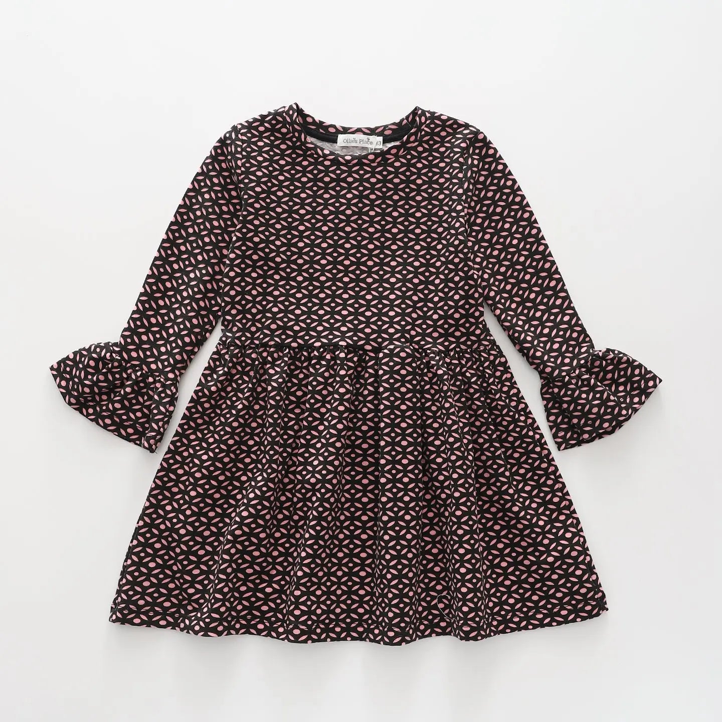 Geo Print LS Dress Ollies Place