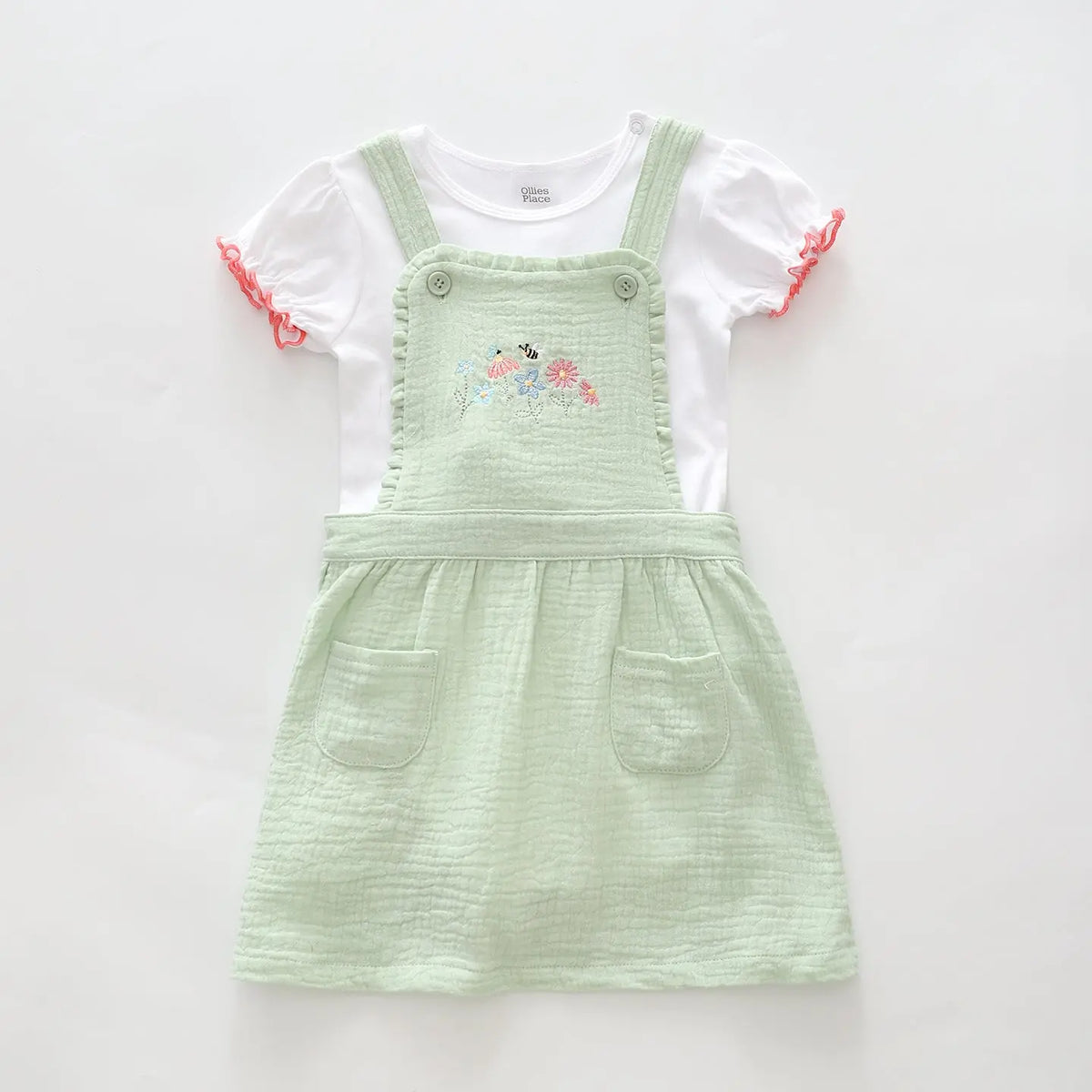 Giggle Garden Cheesecloth Pinafore Outfit Ollies Place