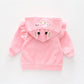 Giraffe Friends, Baby Girls Velour Hoodie Ollies Place