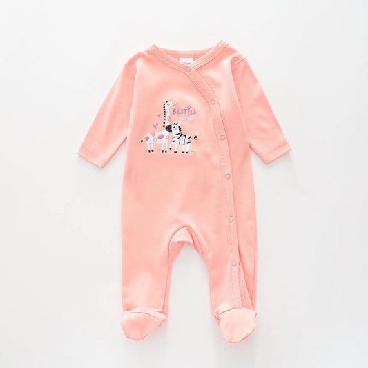 Giraffe and Friends, Baby Girls Romper Ollies Place